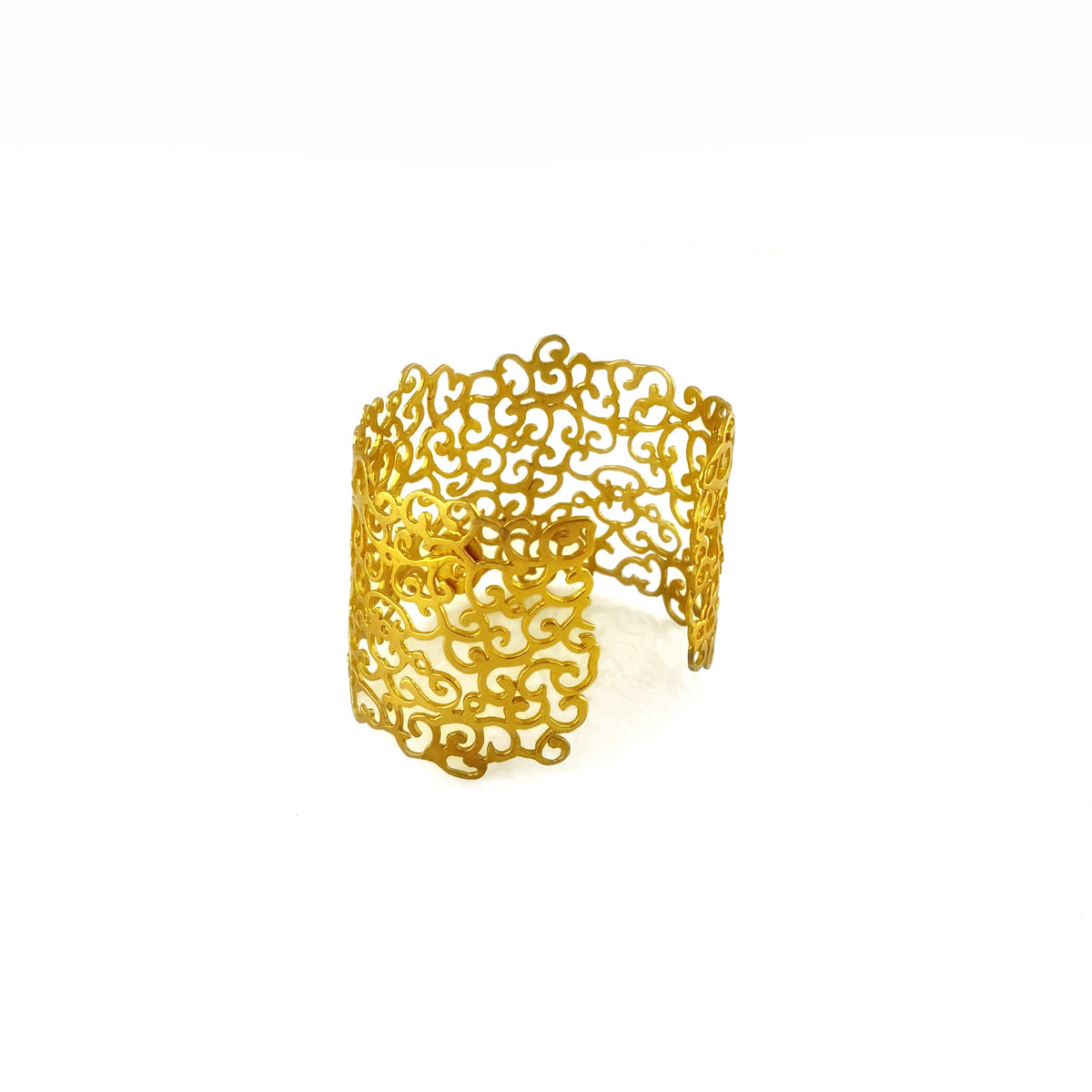 CHARMING ORIENT CUT OUT MIDI brass cuff by Duong Jewelry
#color_22k-yellow-gold