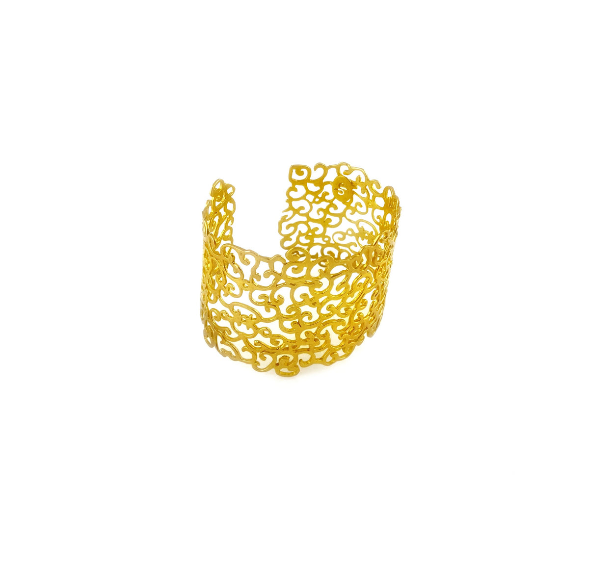 CHARMING ORIENT CUT OUT MIDI brass cuff by Duong Jewelry
#color_22k-yellow-gold