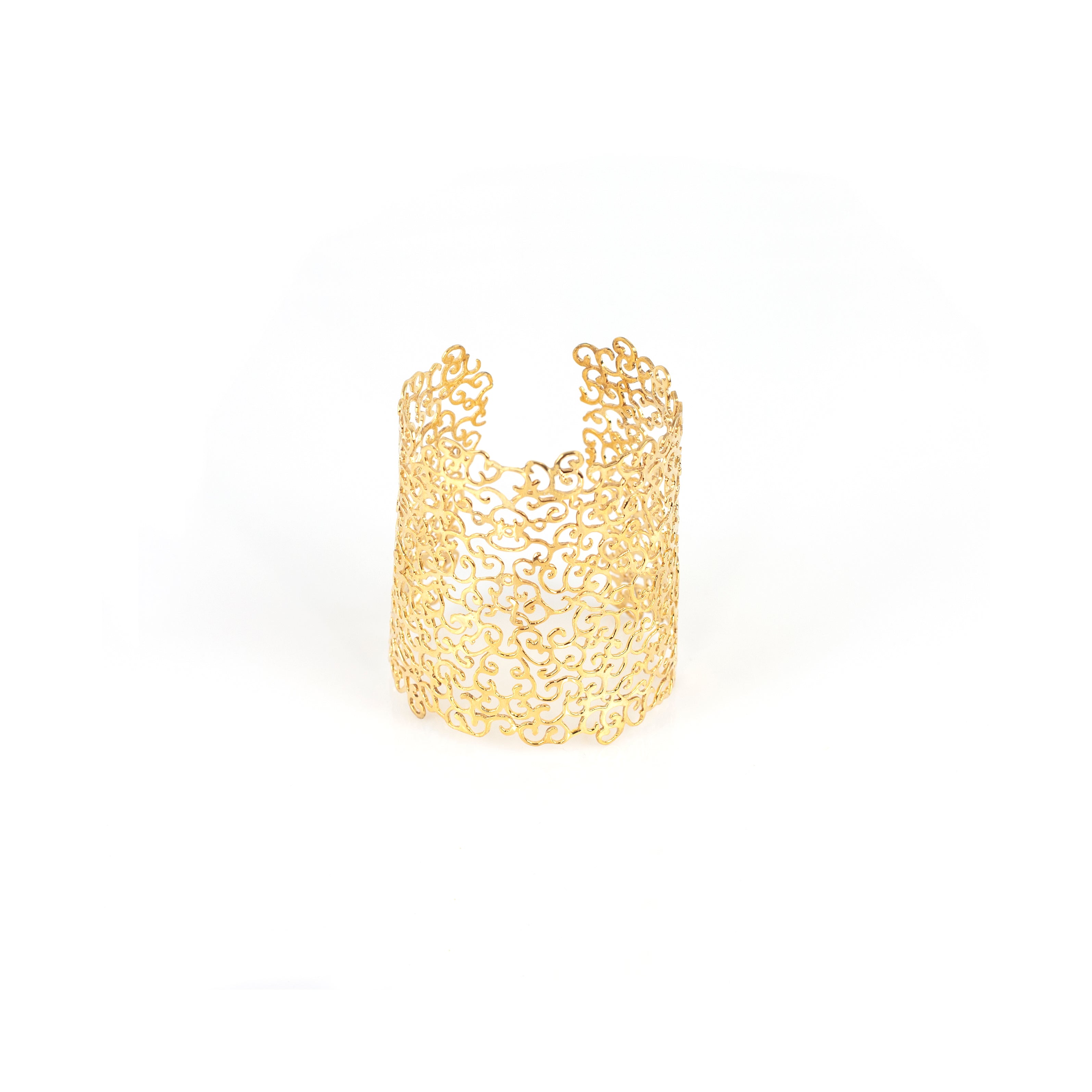 CHARMING ORIENT CUT OUT sterling silver cuff by Duong Jewelry
#color_22k-yellow-gold