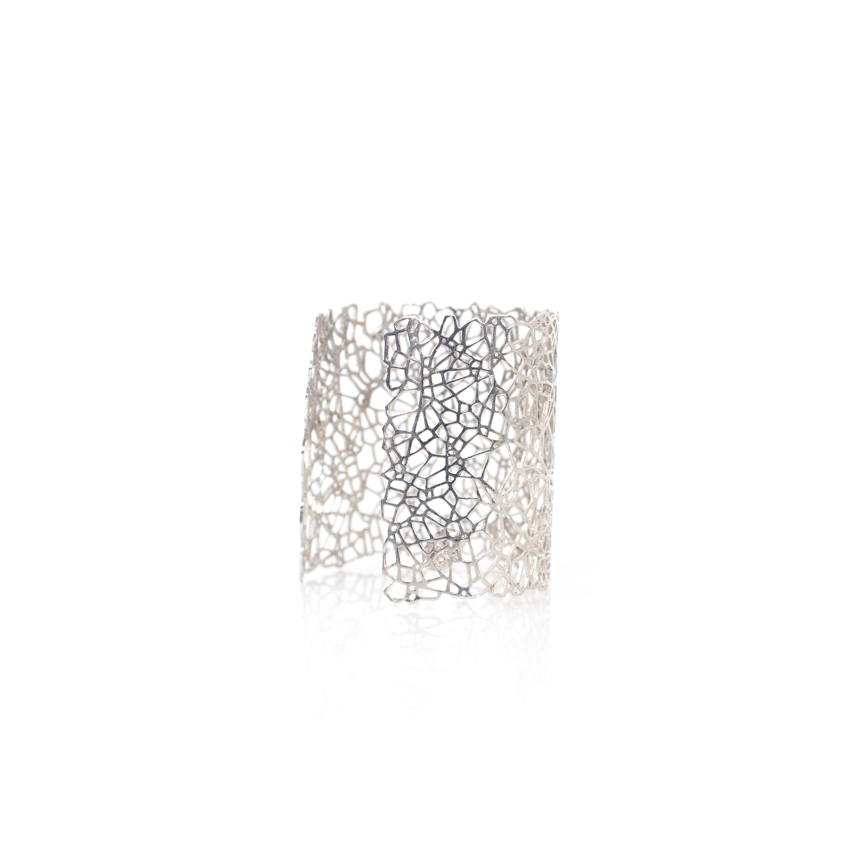 FUJI brass cuff by Duong Jewelry
#color_rhodium