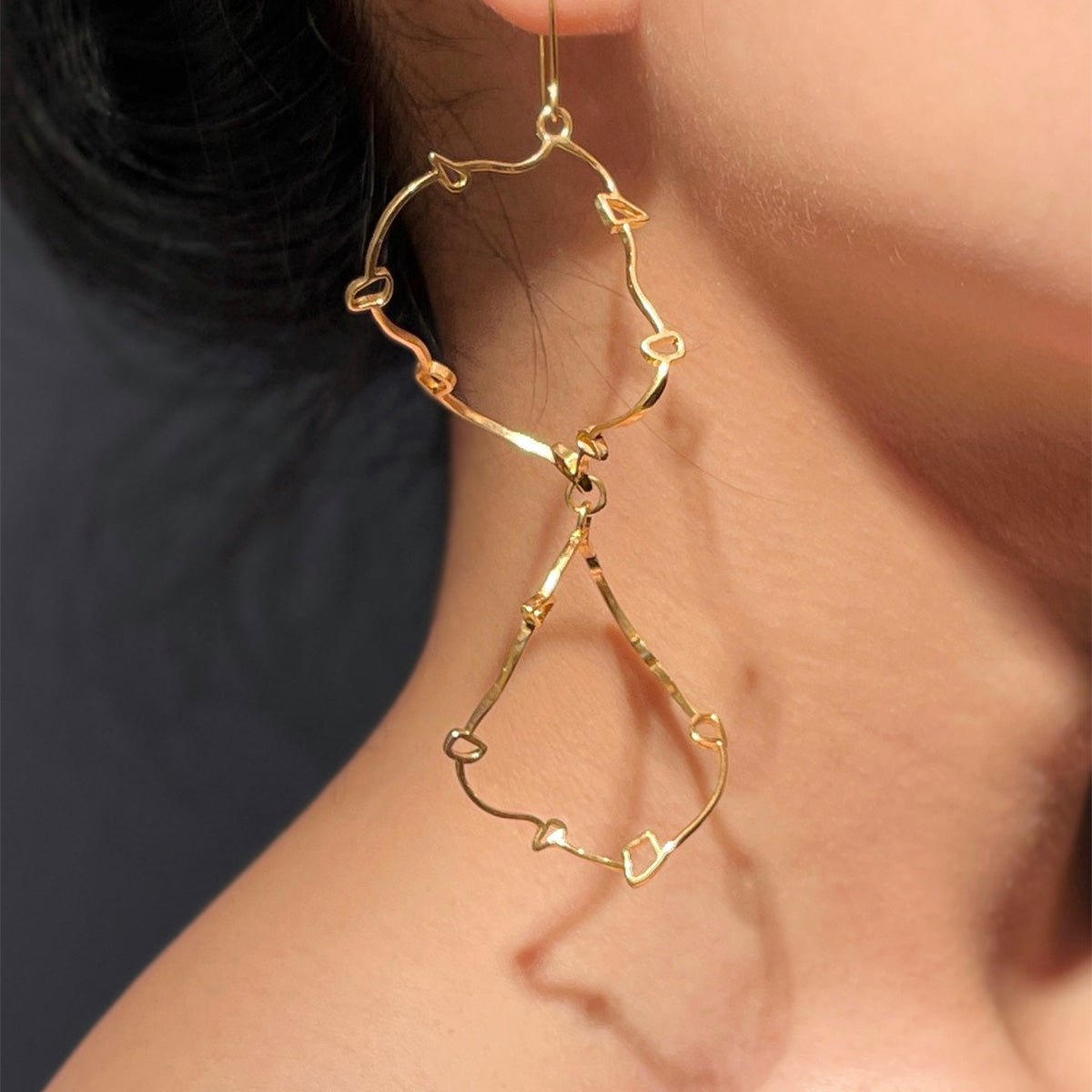 CHERIE brass earrings