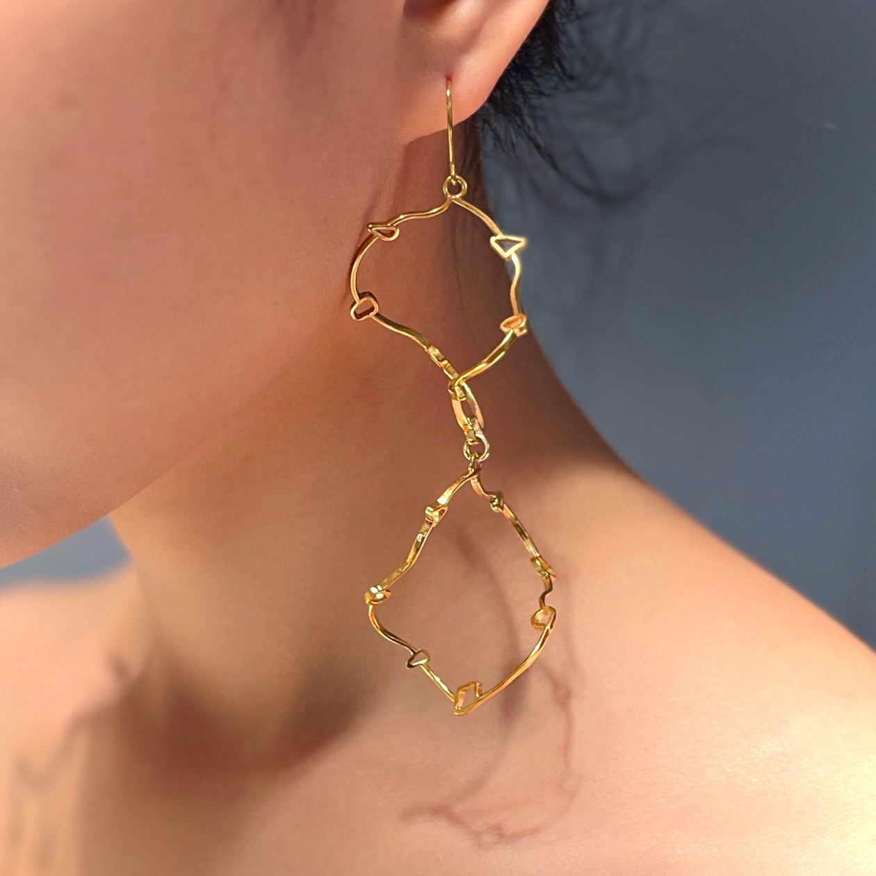 CHERIE brass earrings
