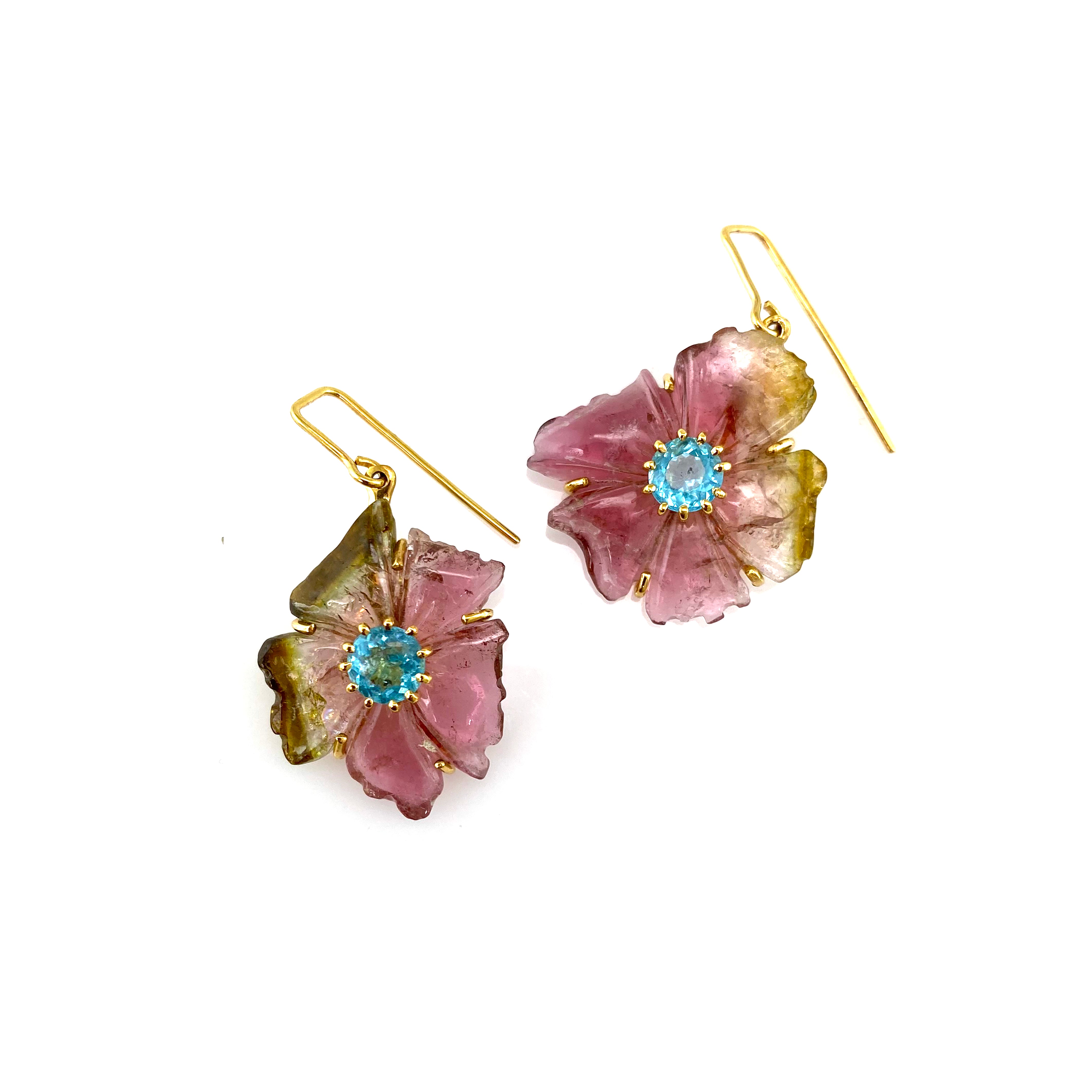 PETALE’A PASSION tourmaline & apatite 10K gold earrings by Duong Jewelry
#color_22k-yellow-gold