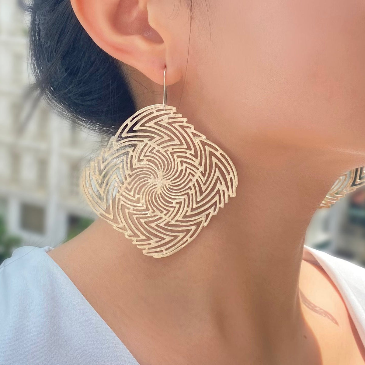SWIRL silver earrings