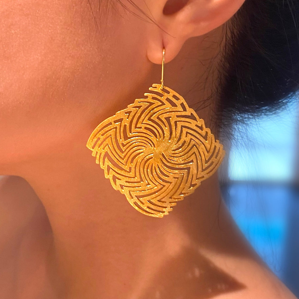 SWIRL MIDI silver earrings