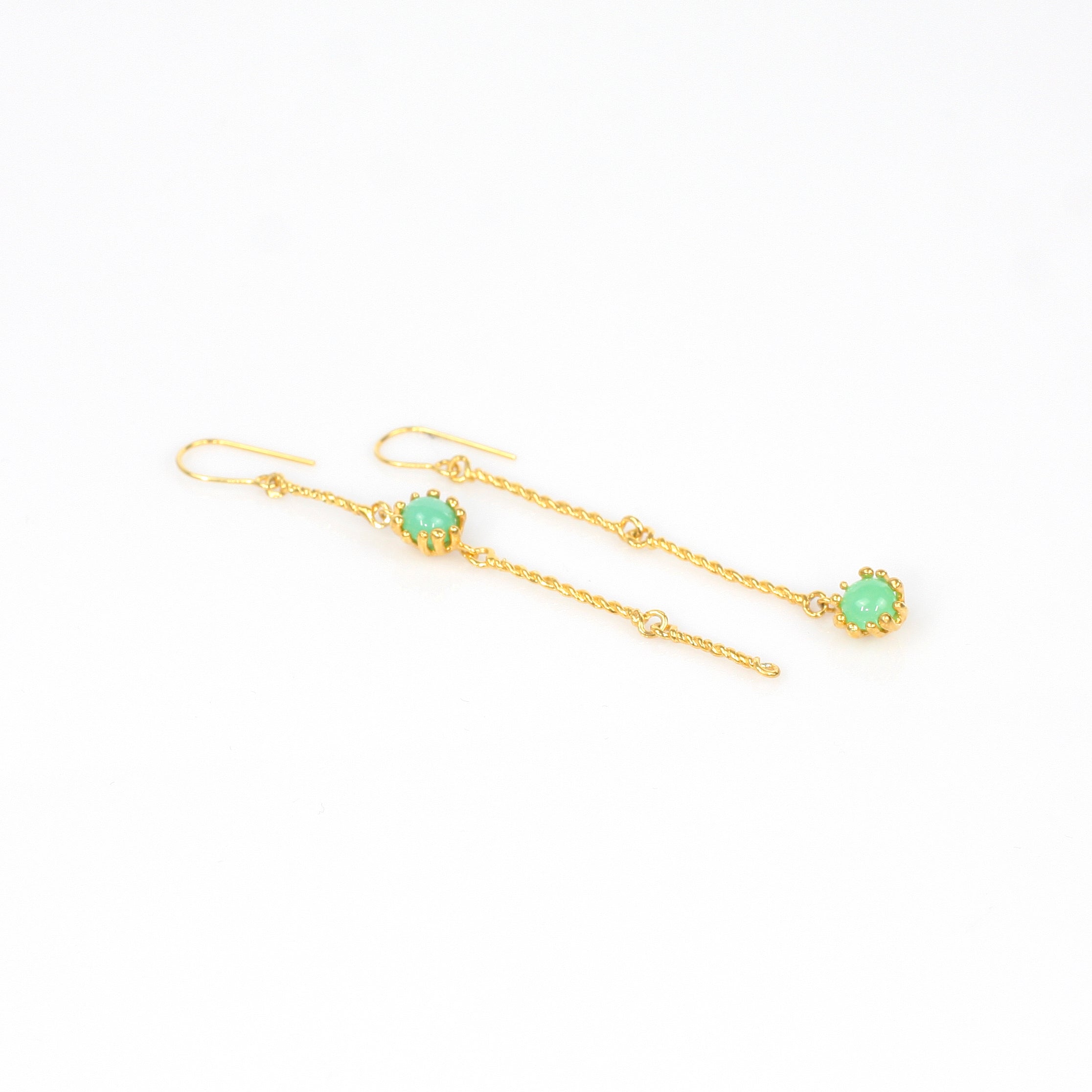 ERICA LONG green onyx sterling silver earrings bay Duong Jewelry
#color_22k-yellow-gold
