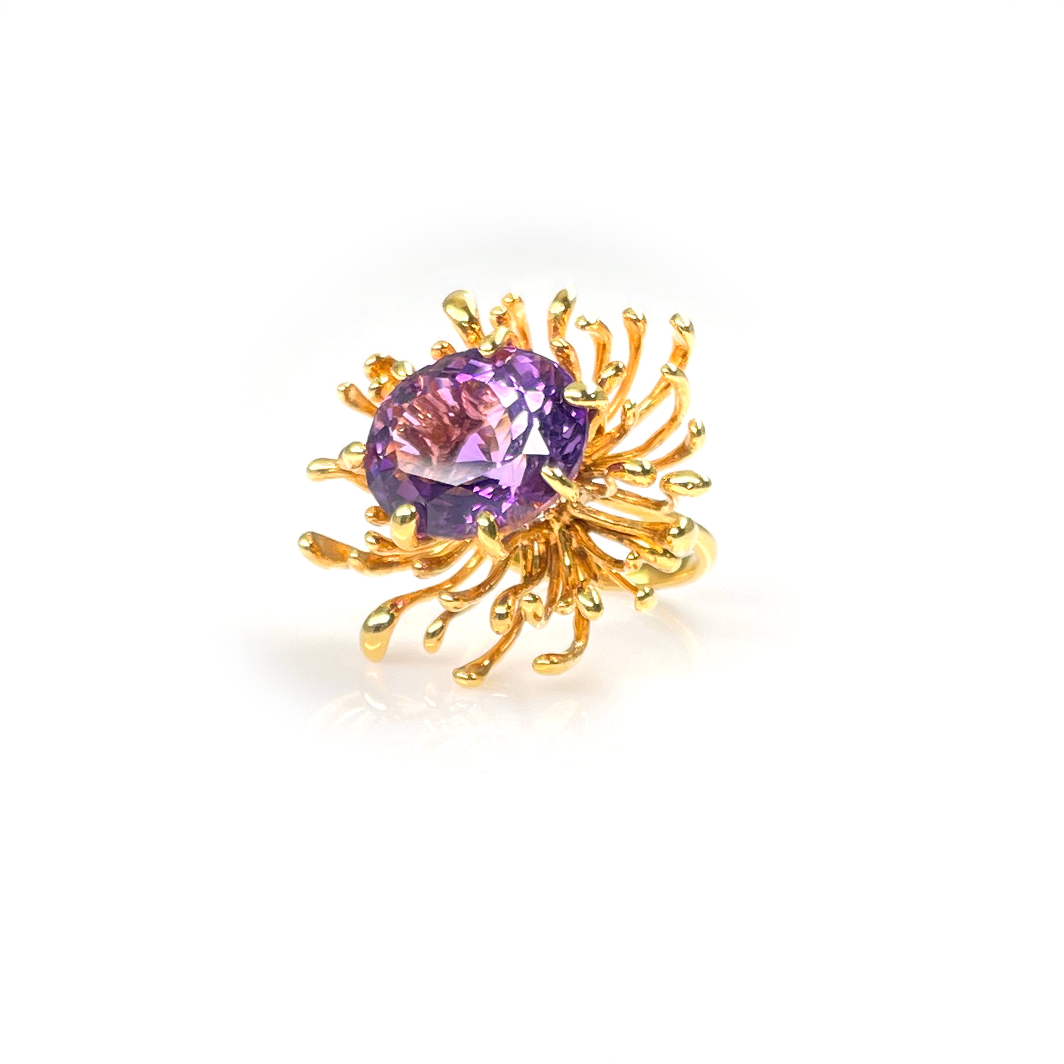 CHRYSANTH amethyst 10K gold ring by Duong Jewelry
#color_22k-yellow-gold