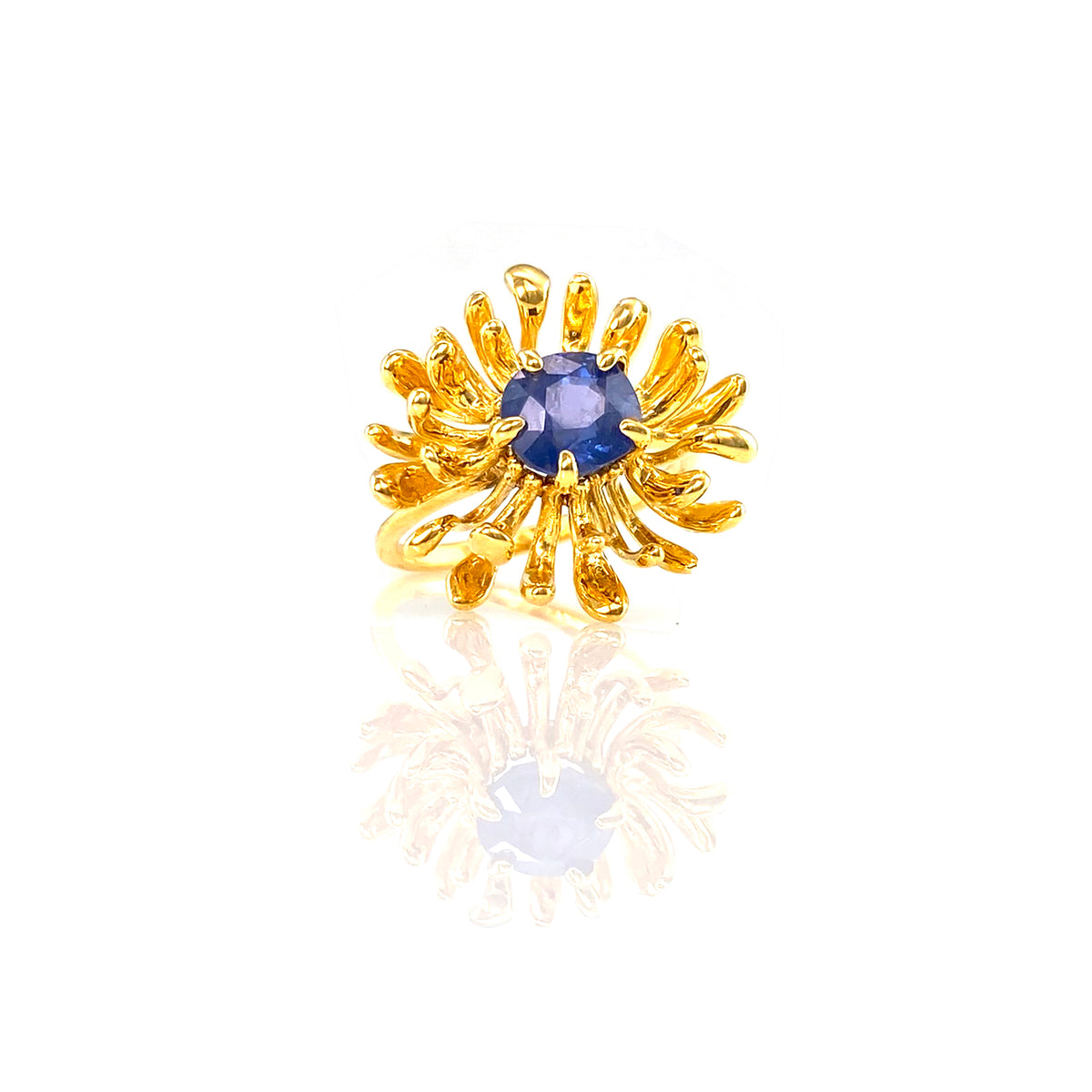 CHRYSANTH MINI blue spinel 14K gold ring by Duong Jewelry
#color_22k-yellow-gold