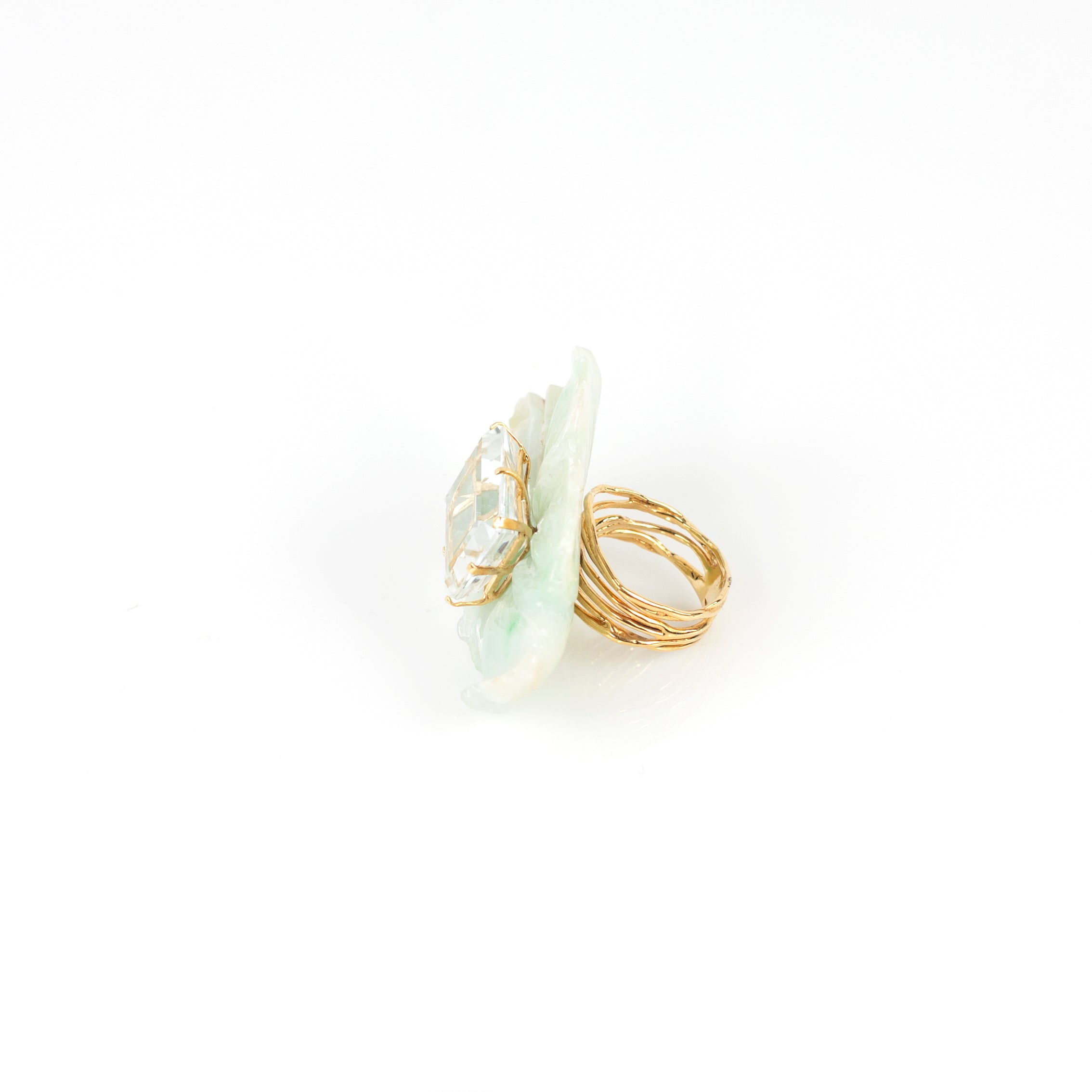 PETALE’A burmese jadeite & topaz 10K gold ring by Duong Jewelry
#color_22k-yellow-gold