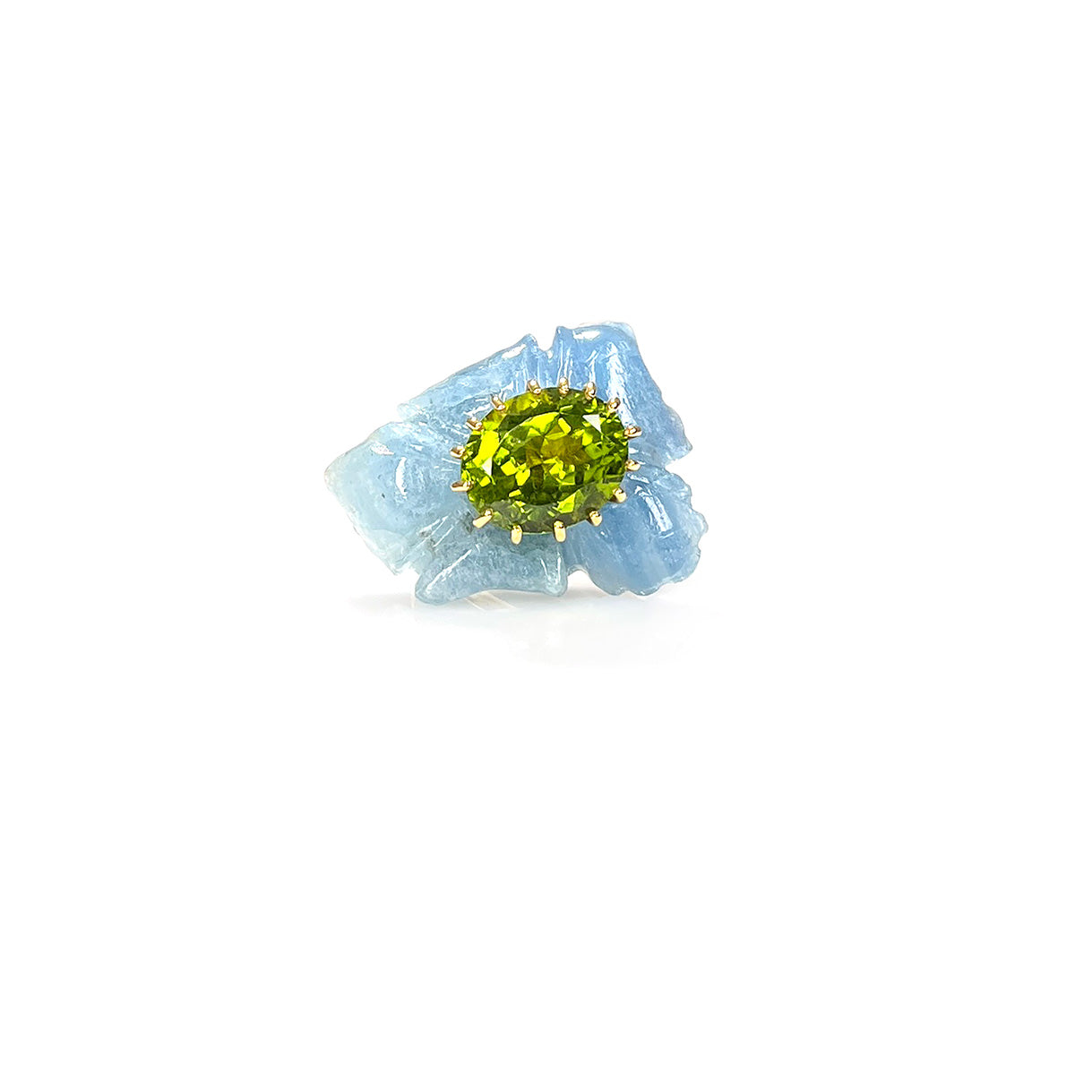 PETALE’A PASSION aquamarine & peridot 10K gold ring by Duong Jewelry
#color_22k-yellow-gold