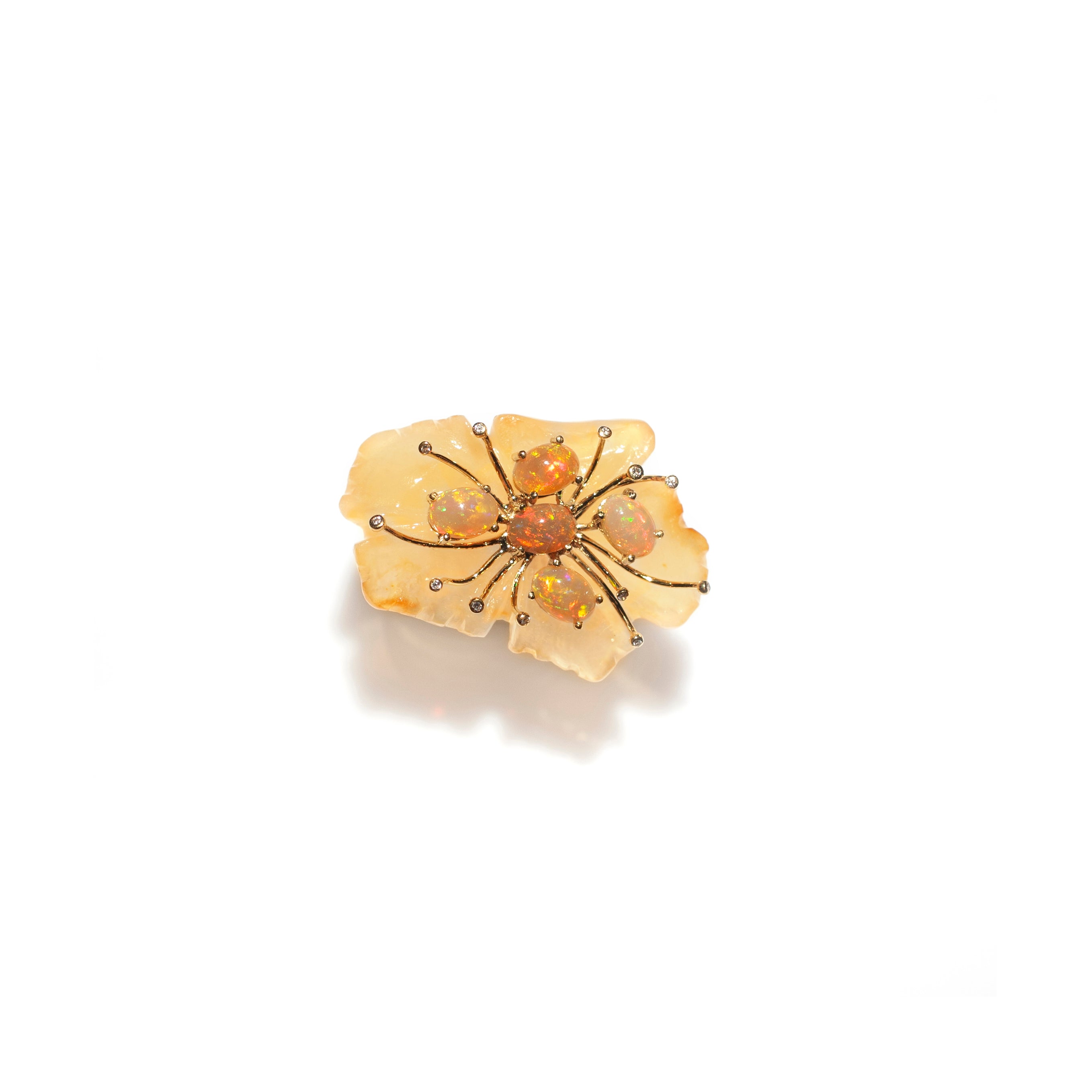 PETALE’A agate, crystal opal & diamond 14K gold ring by Duong Jewelry
#clor_22k-yellow-gold