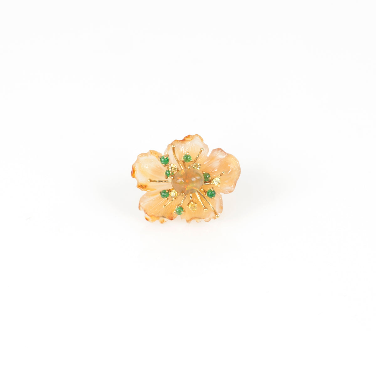 PETALE’A agate, crystal opal, emerald & yellow sapphire 14K gold ring by Duong Jewelry
#color_22k-yellow-gold
