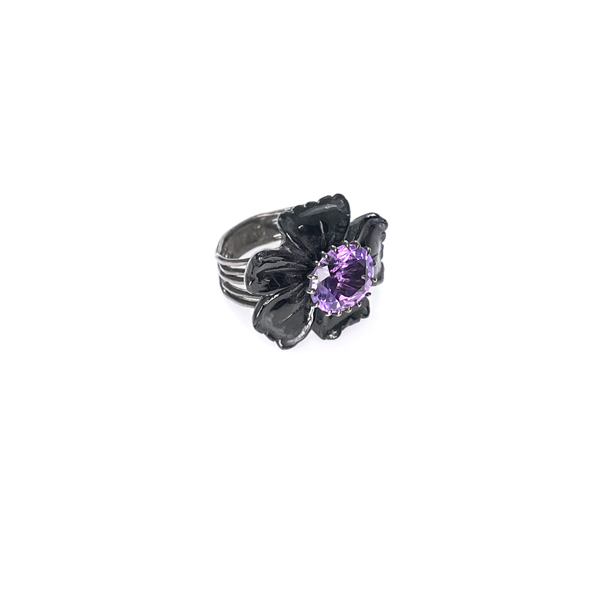 PETALE’A PASSION tourmaline & amethyst sterling silver & 10K gold ring by Duong Jewelry
#color_black-rhodium