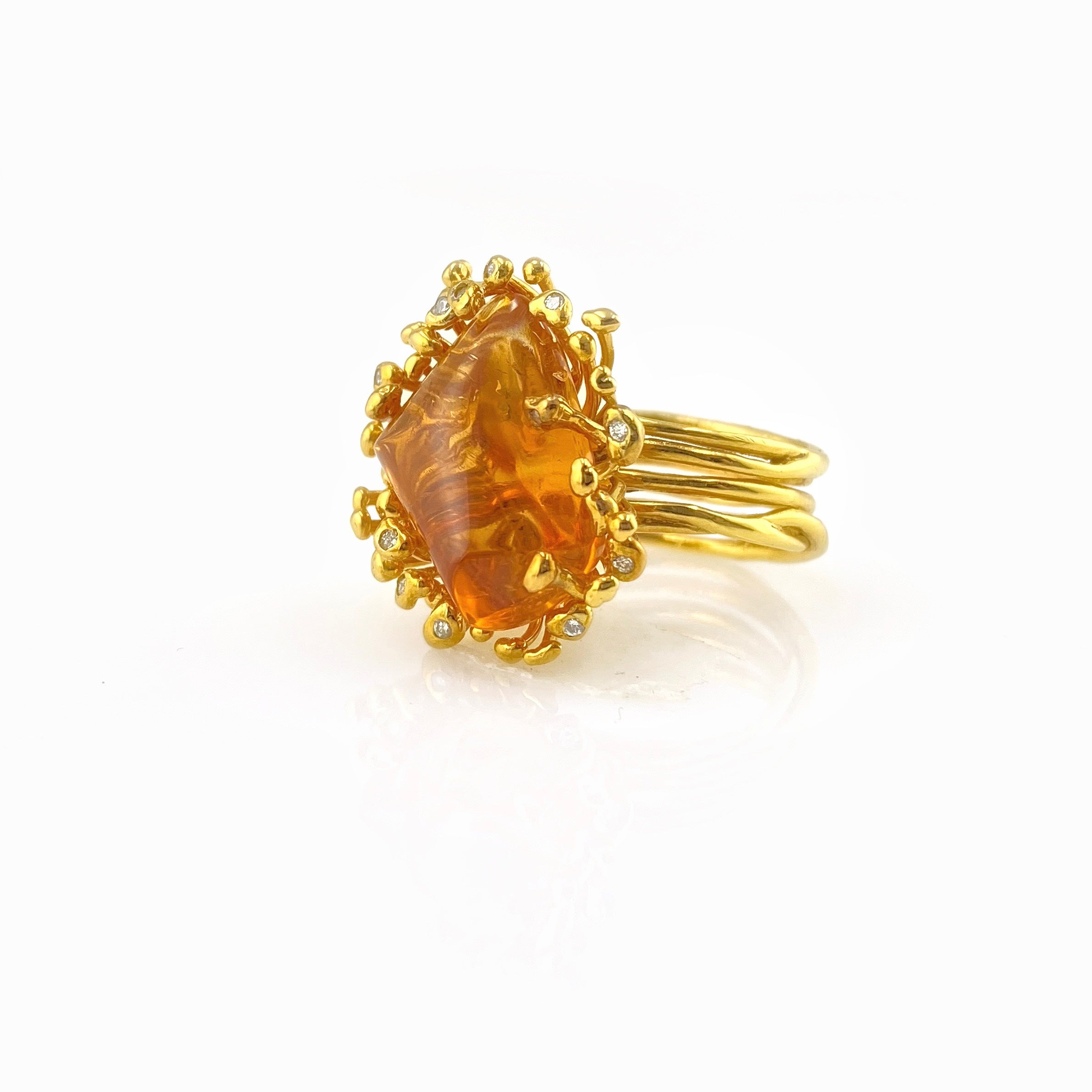 STAMI citrine & diamond 10K gold ring by Duong Jewelry
#color_22k-yellow-gold