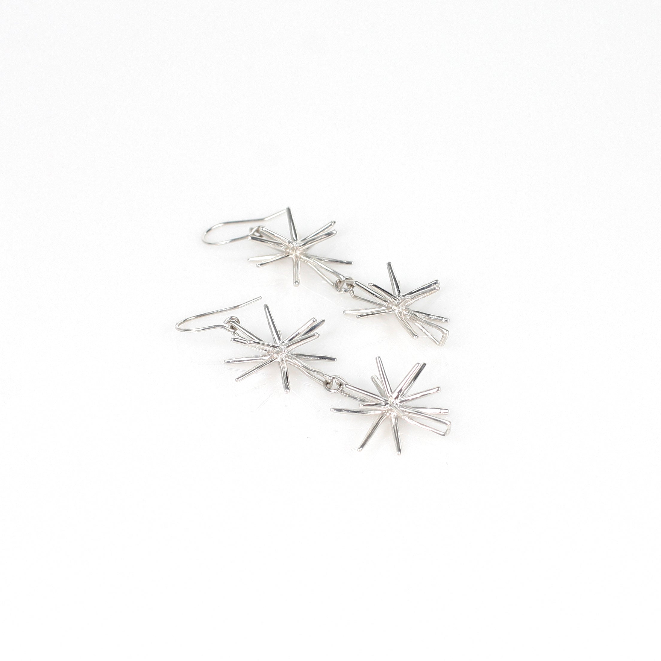 STARDOM DOUBLE sterling silver earrings by Duong Jewelry
#color_no-plating