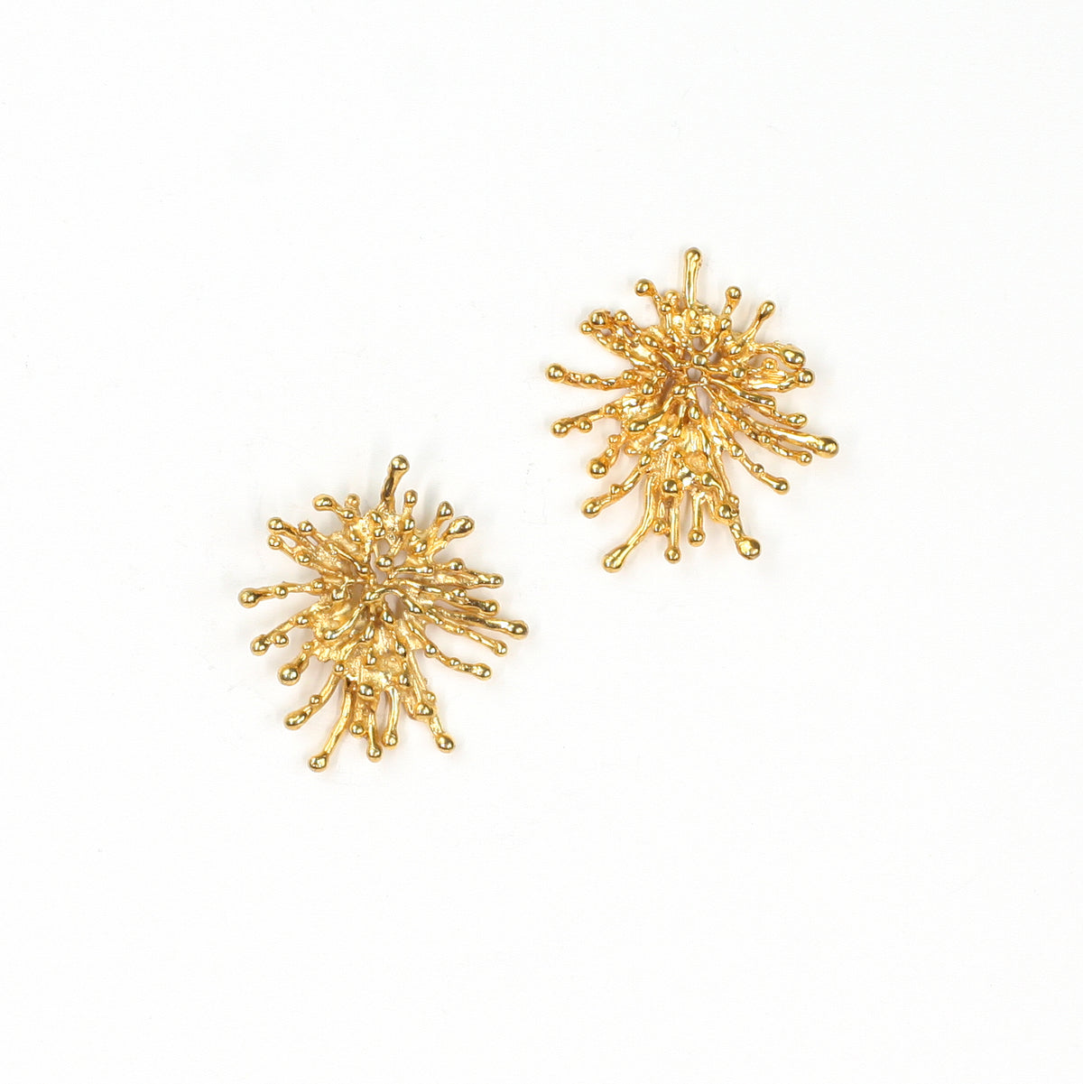 SUNRAY SINGLE brass stud earrings by Duong Jewlery
#color_22k-yellow-gold