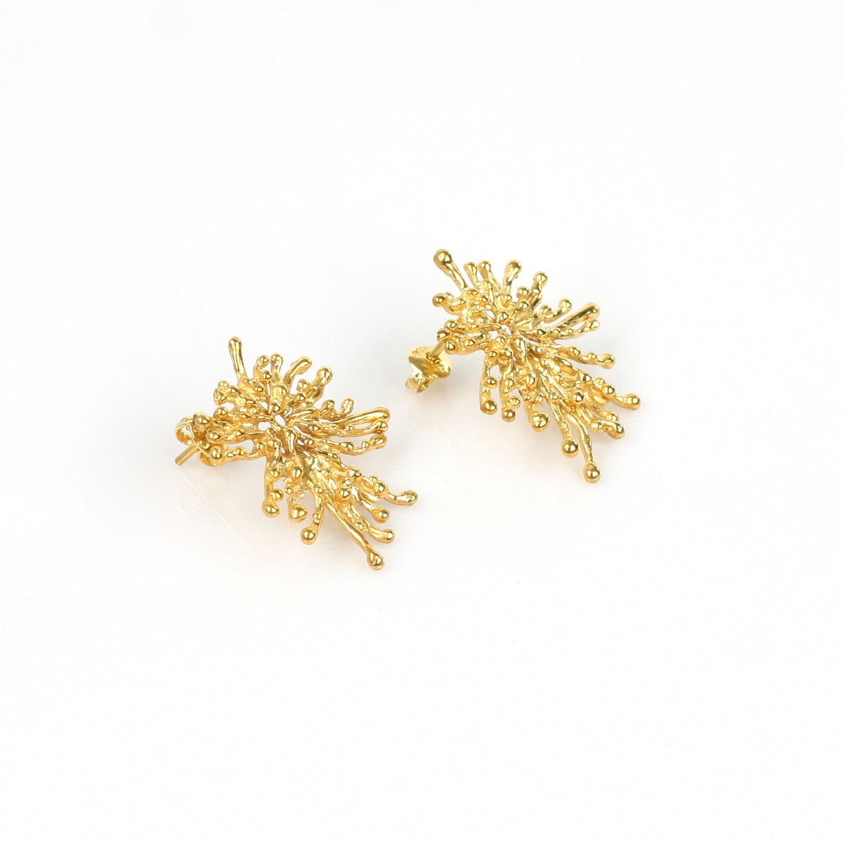 SUNRAY SINGLE brass stud earrings by Duong Jewelry
#color_22k-yellow-gold