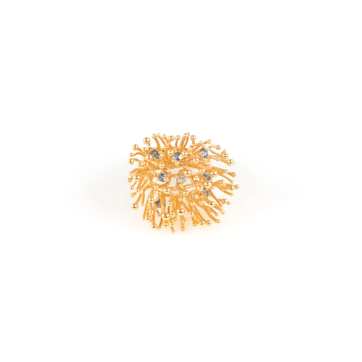 ANEMONE DOUBLE blue sapphire sterling silver ring by Duong Jewlery
#color_22k-yellow-gold
