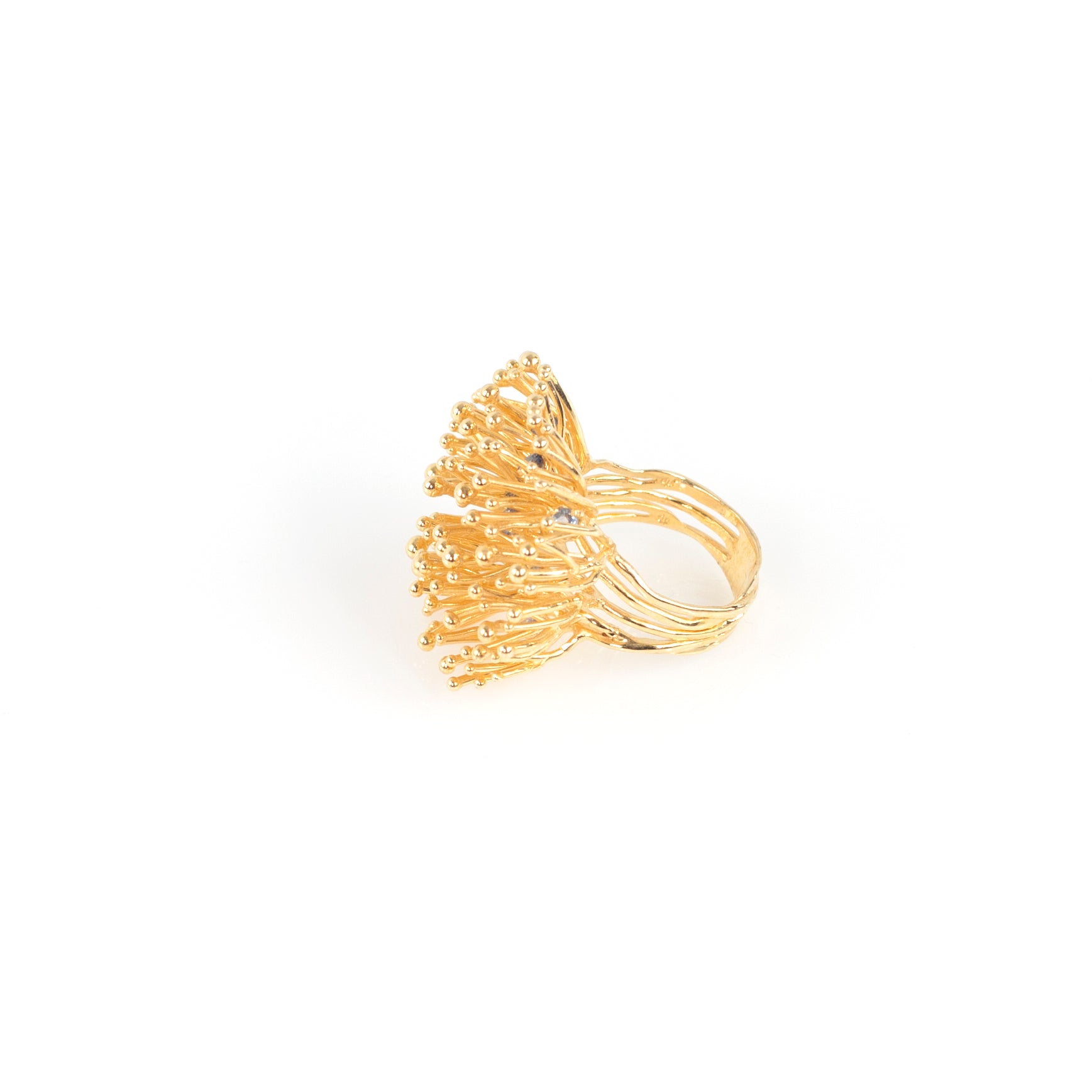 ANEMONE DOUBLE blue sapphire sterling silver ring by Duong Jewlery
#color_22k-yellow-gold