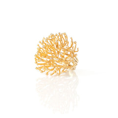 ANEMONE DOUBLE silver ring with diamond