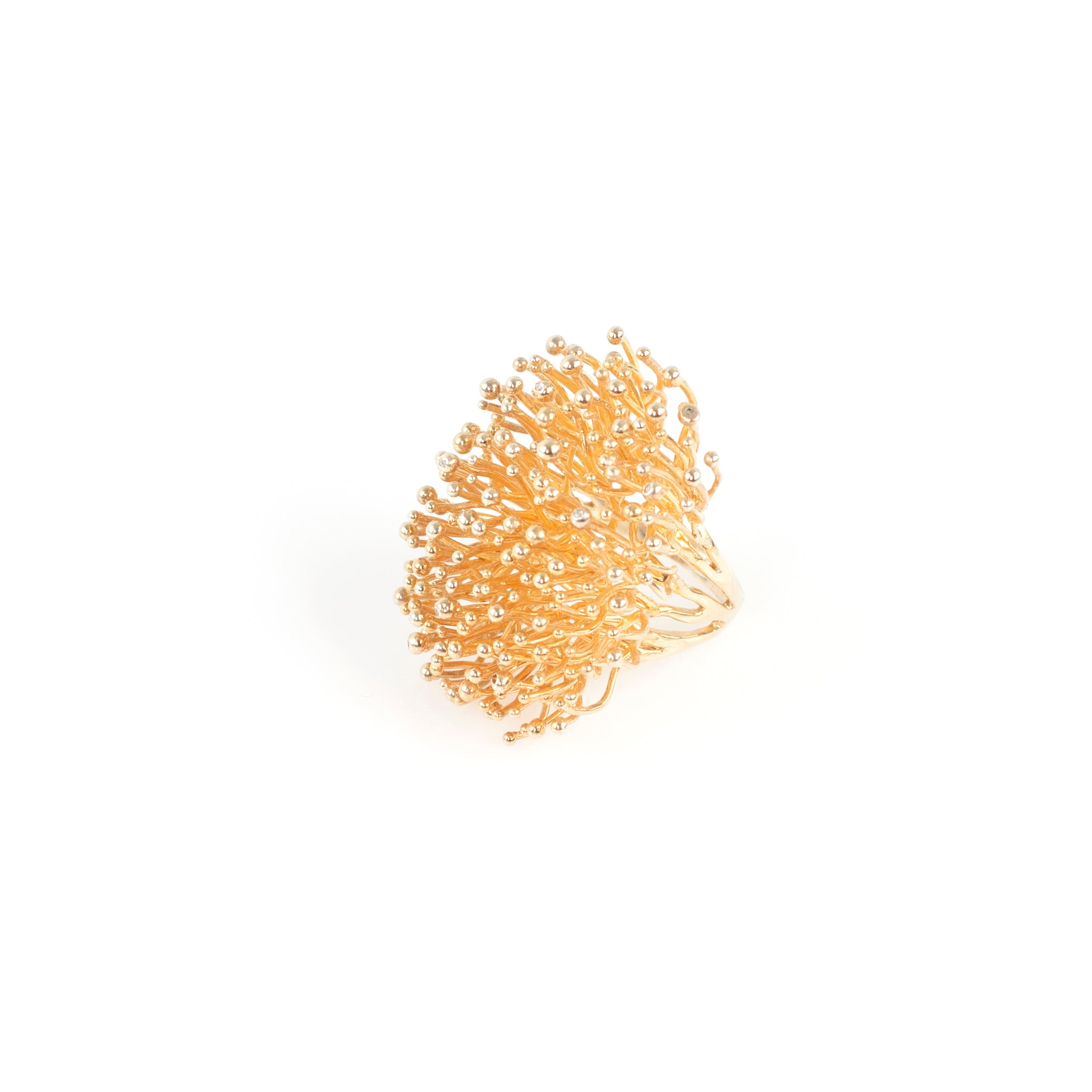 ANEMONE MAXI diamond sterling silver ring by Duong Jewelry
#color_22k-yellow-gold