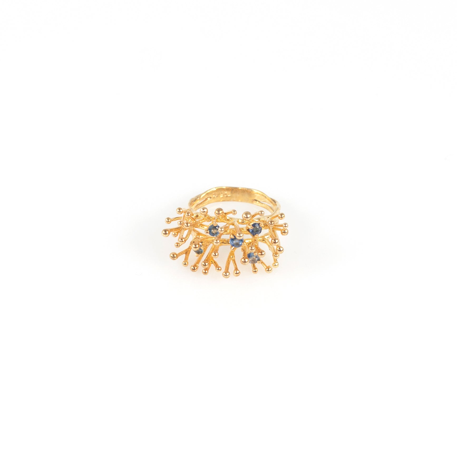 ANEMONE SINGLE blue sapphire sterling silver ring by Duong Jewelry
#color_22k-yellow-gold