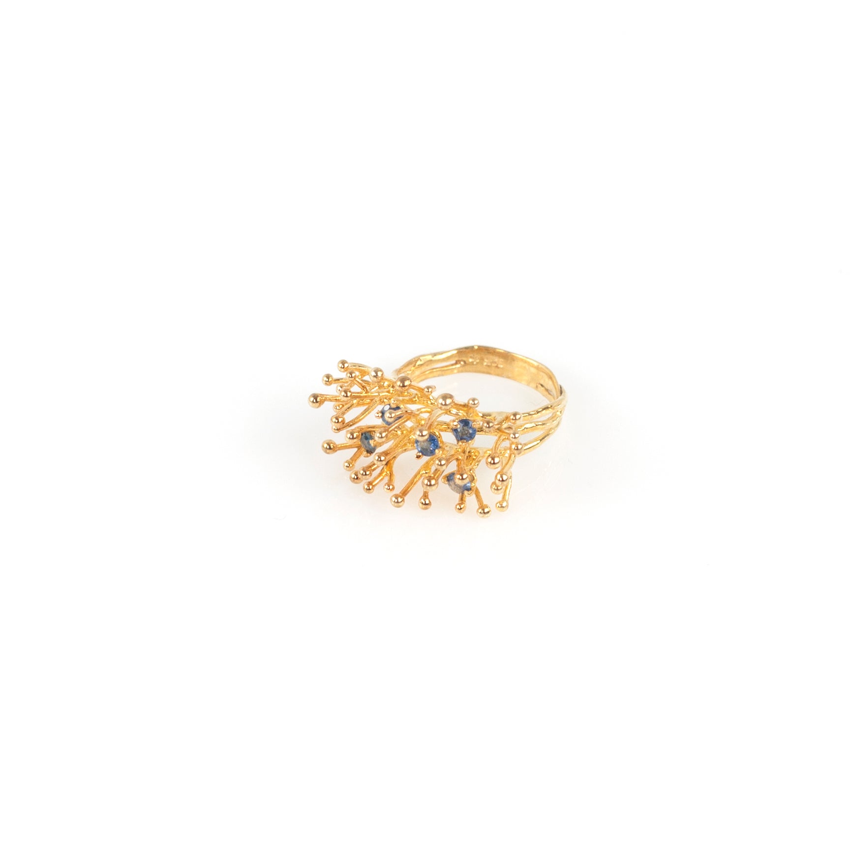 ANEMONE SINGLE blue sapphire sterling silver ring by Duong Jewelry
#color_22k-yellow-gold