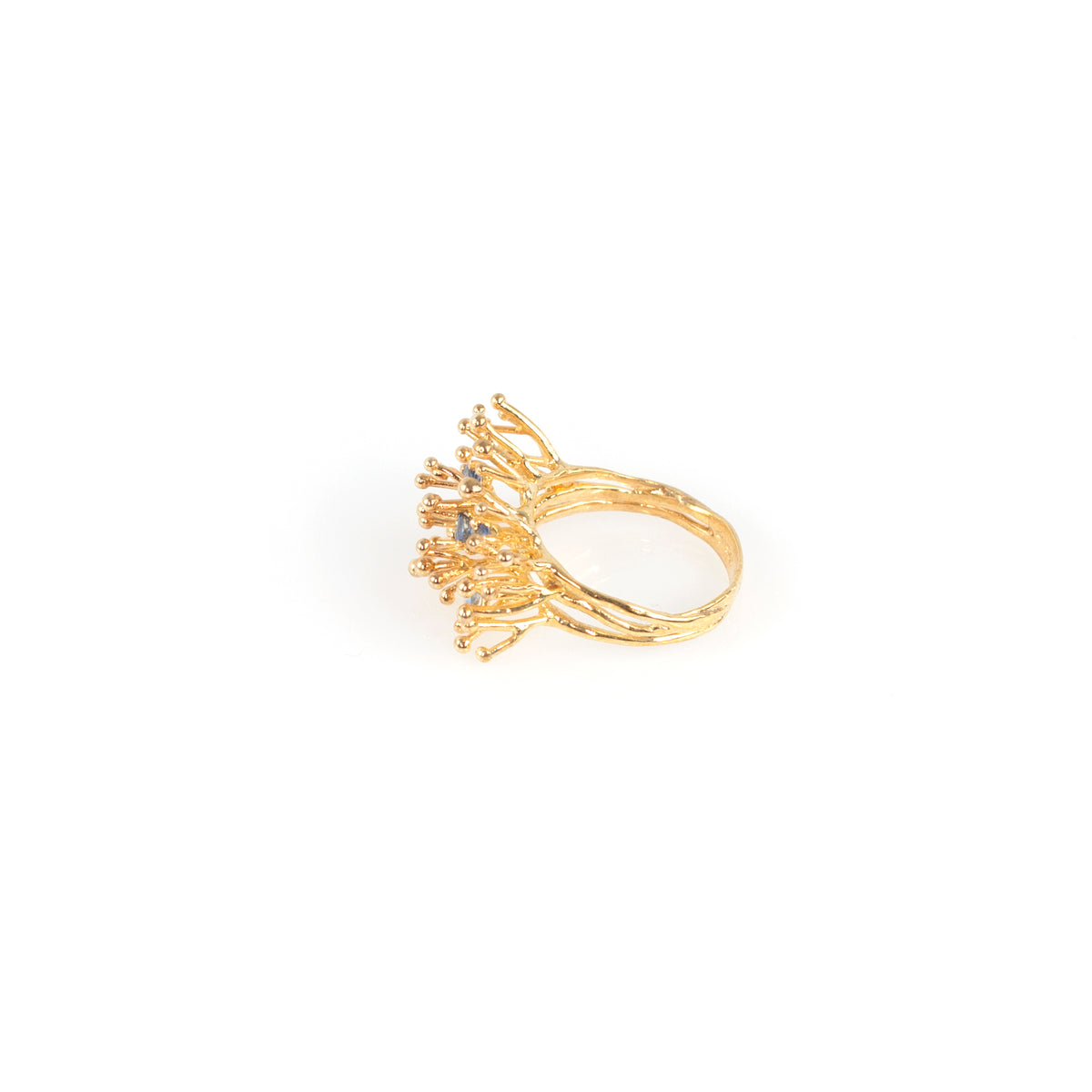 ANEMONE SINGLE blue sapphire sterling silver ring by Duong Jewelry
#color_22k-yellow-gold