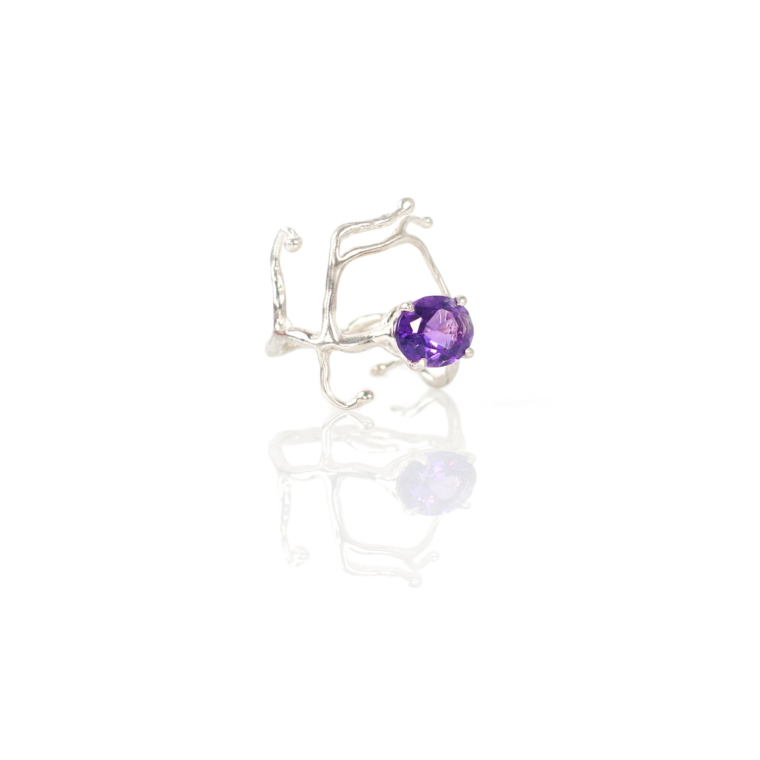 BRANCHY amethyst sterling silver ring by Duong Jewelry
#color_no-plating
