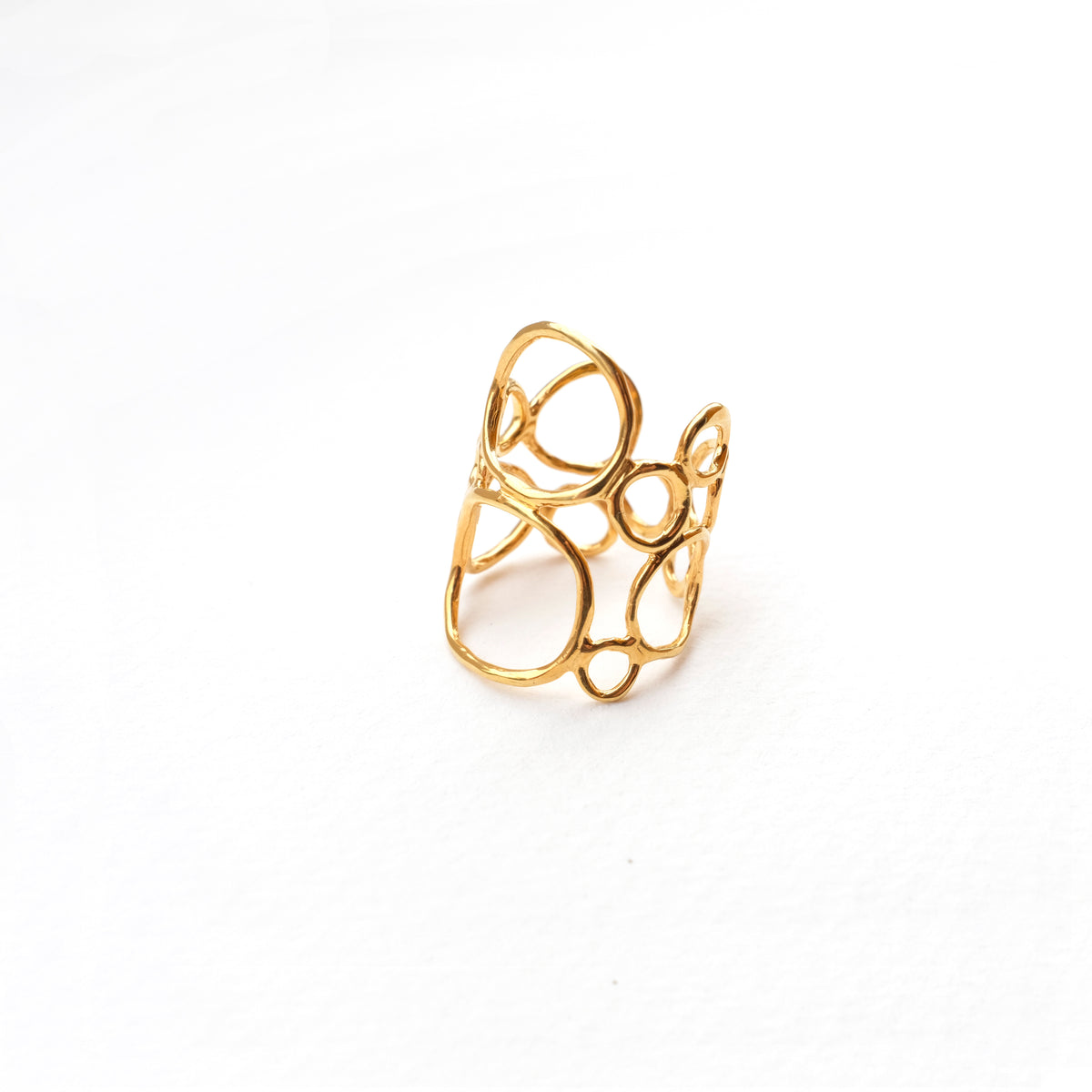 BUBBLE PLAIN sterling silverring by Duong Jewelry
#color_22k-yellow-gold
