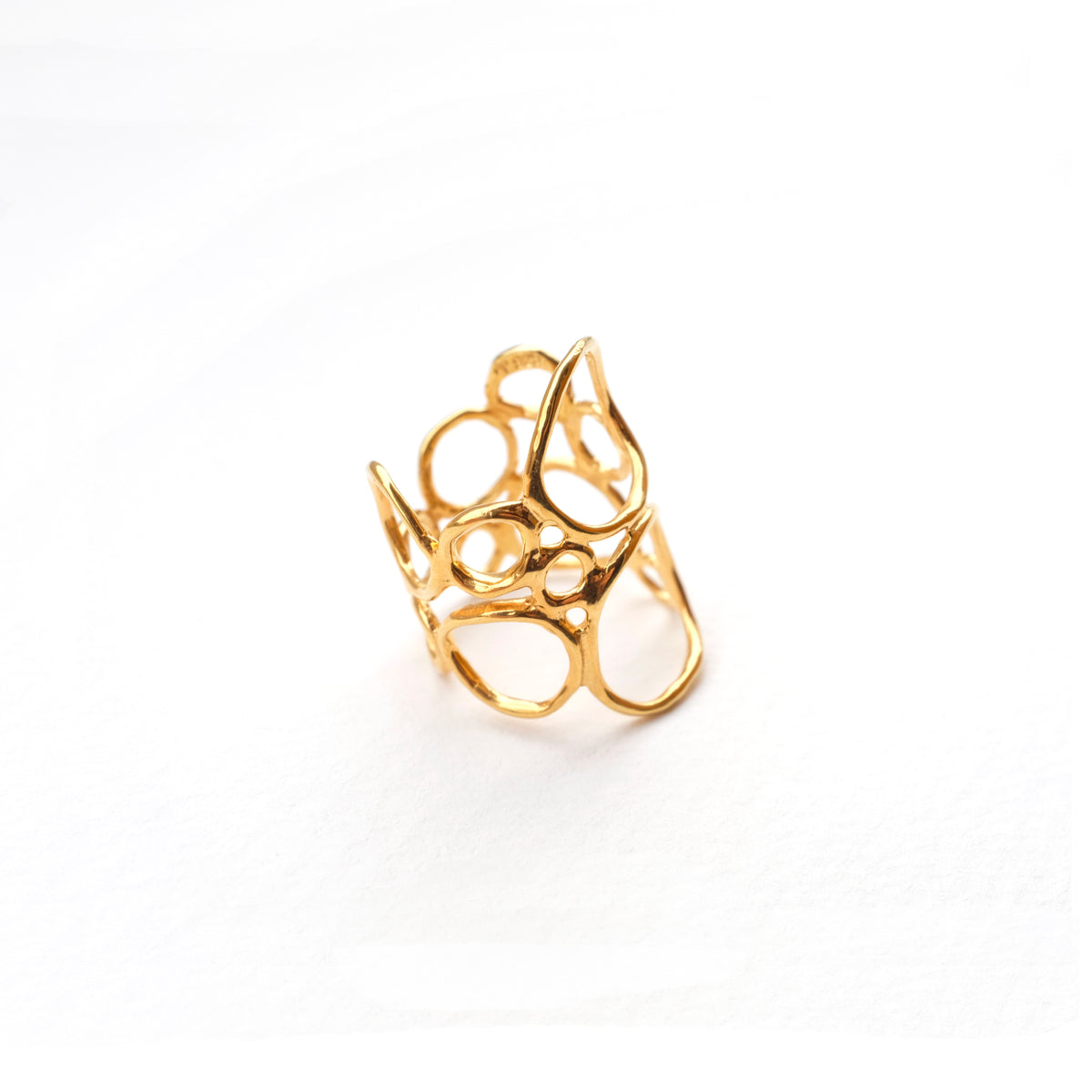 BUBBLE PLAIN sterling silverring by Duong Jewelry
#color_22k-yellow-gold