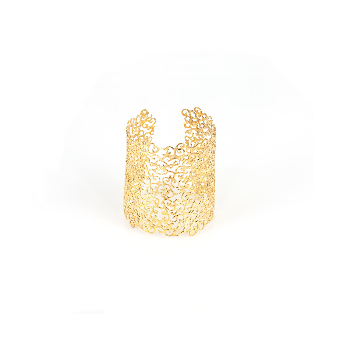 CHARMING ORIENT CUT OUT sterling silver cuff by Duong Jewelry
#color_22k-yellow-gold