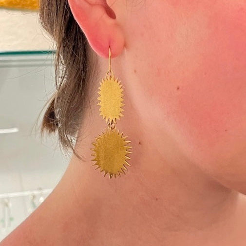 DURIAN DOUBLE silver earrings