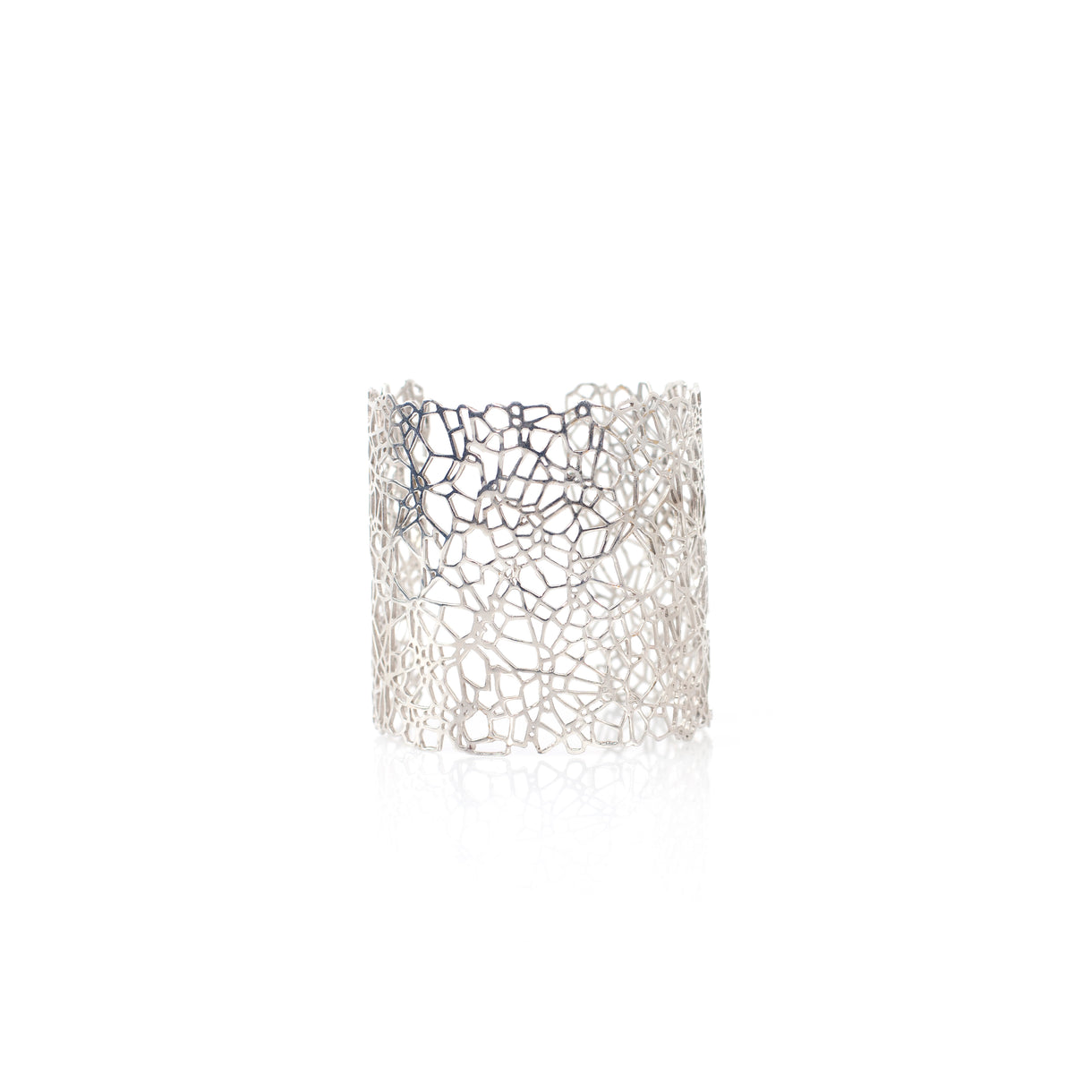 FUJI brass cuff by Duong Jewelry
#color_rhodium