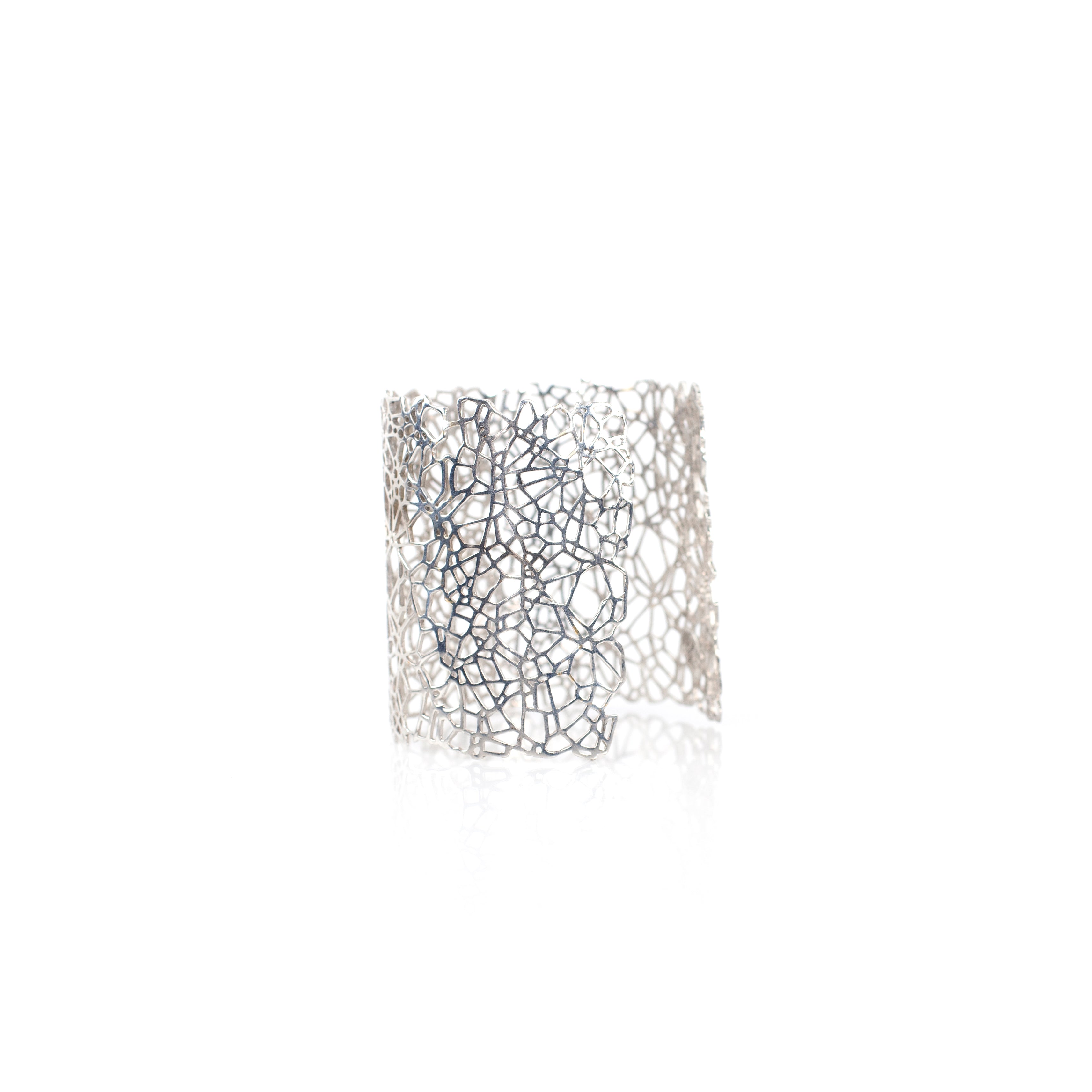 FUJI brass cuff by Duong Jewelry
#color_rhodium