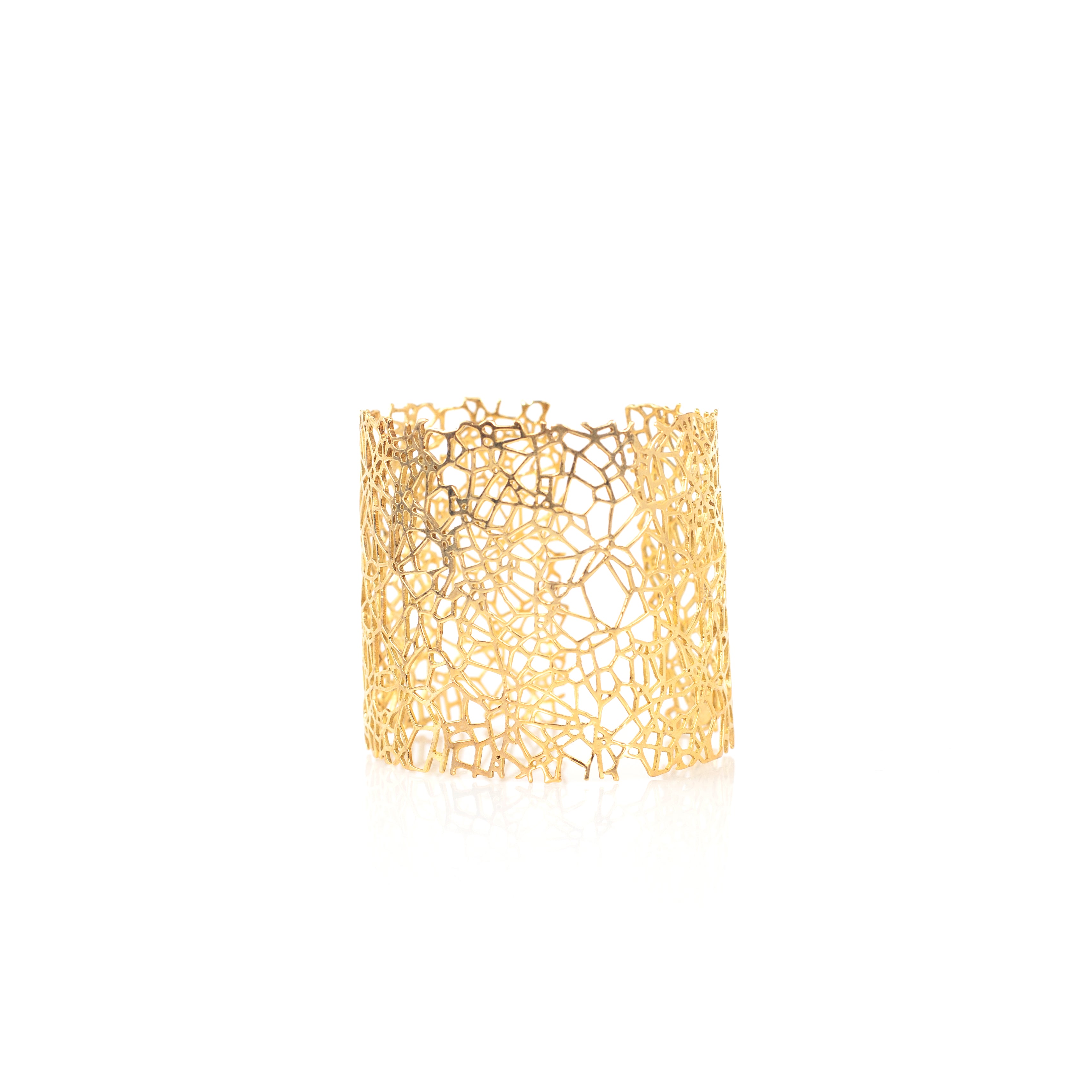 FUJI sterling silver cuff by Duong Jewelry
#color_22k-yellow-gold