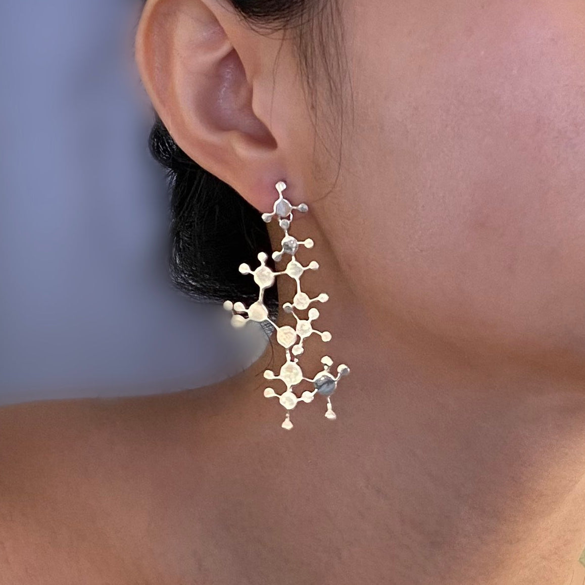 HAPPY MOLY PLAIN silver earrings