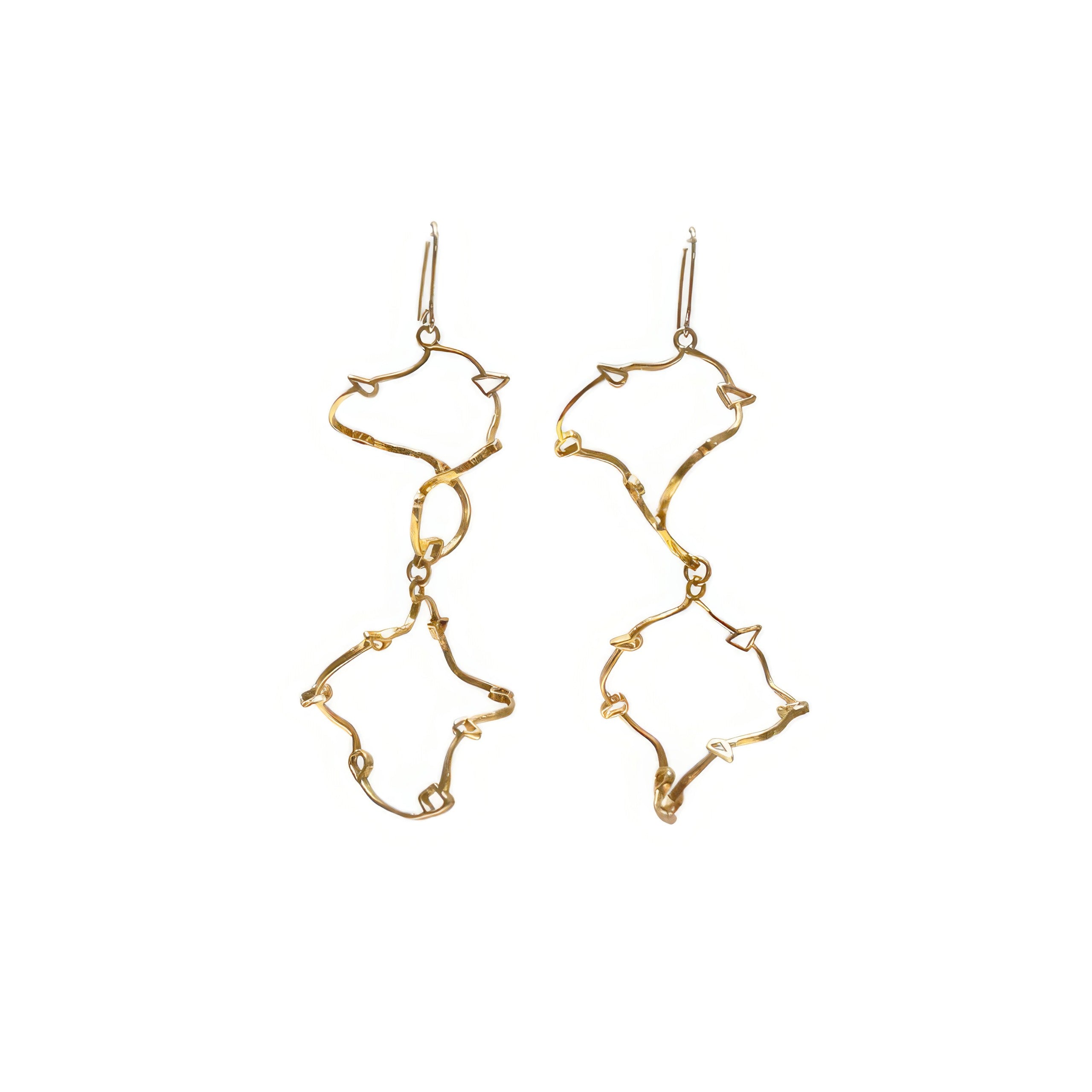CHERIE brass earrings by Duong Jewelry 
#color_22k-yellow-gold