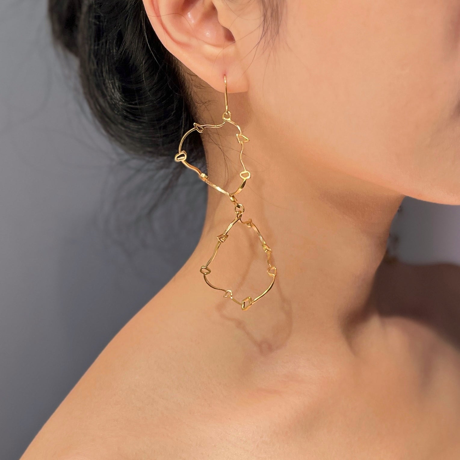 CHERIE brass earrings