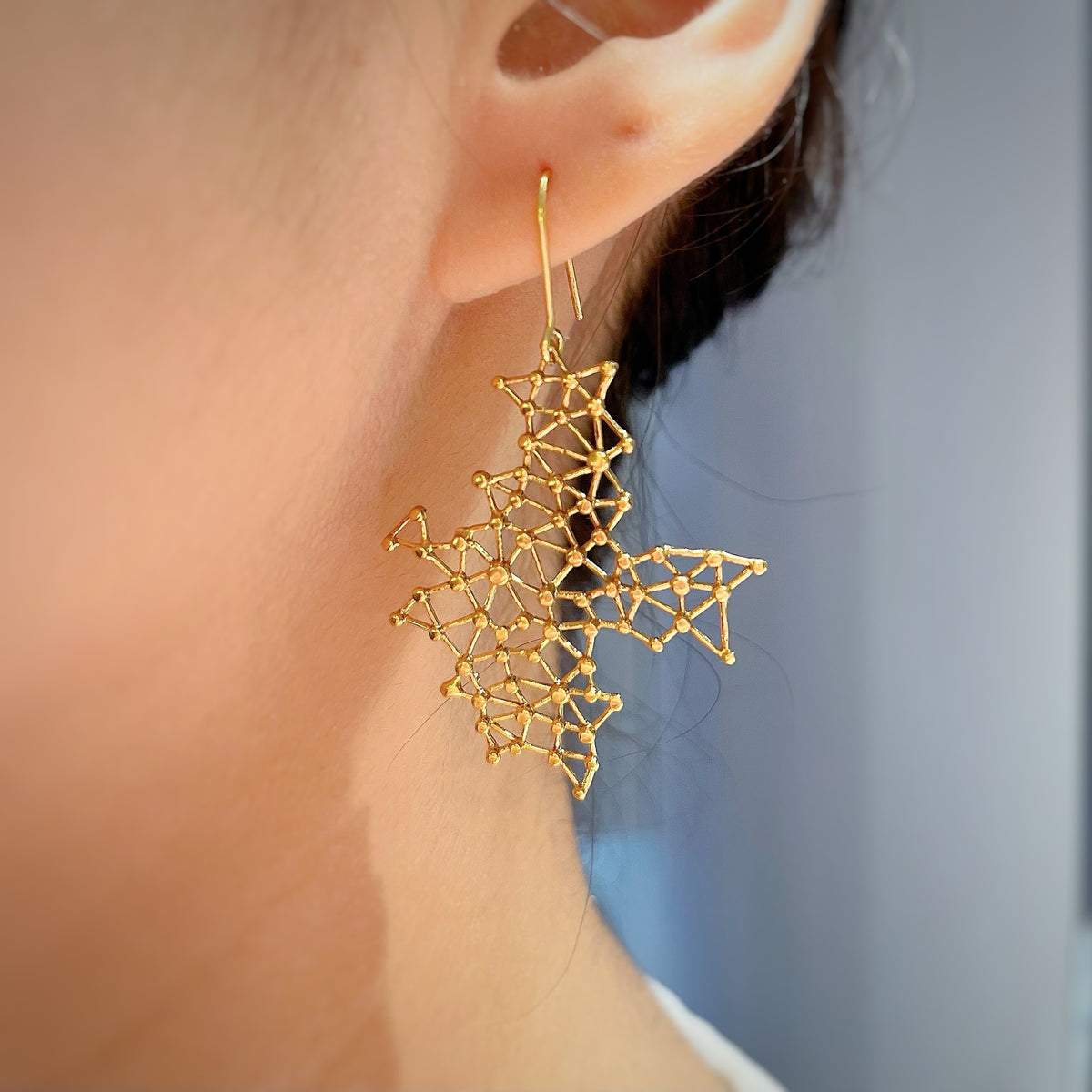 GALAXUS SINGLE brass earrings