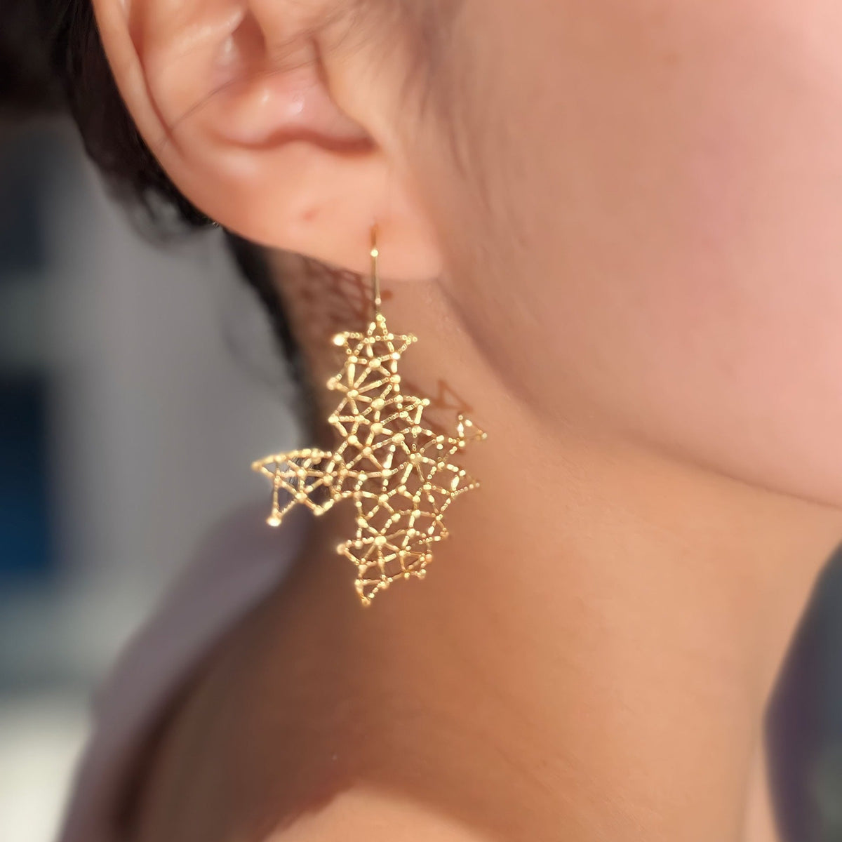 GALAXUS SINGLE brass earrings