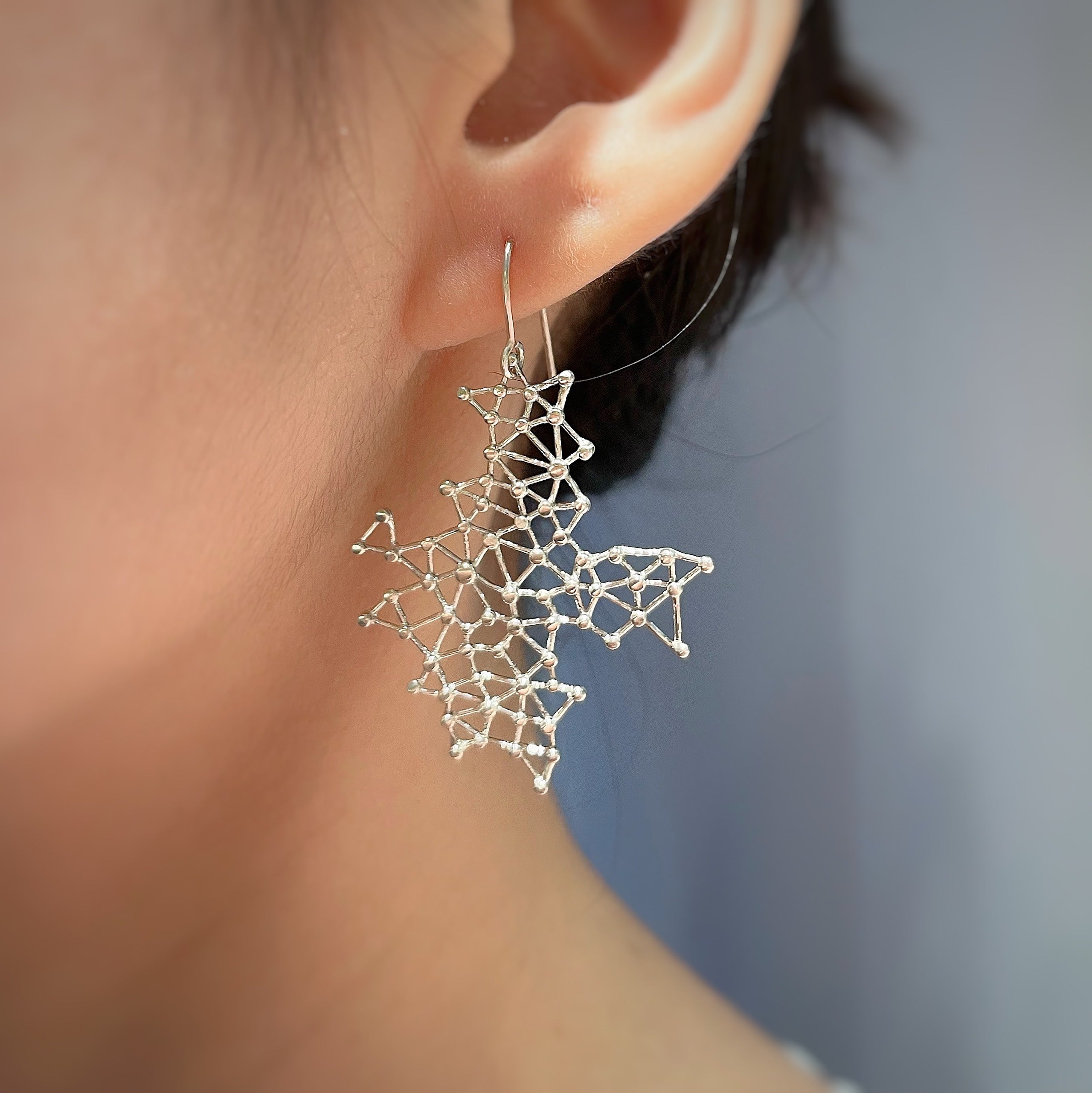 GALAXUS SINGLE silver earrings