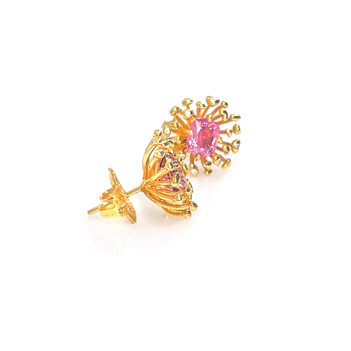 STAMI MINI pink spinel & diamond 10K gold earrings by Duong Jewelry
#color_22k-yellow-gold
