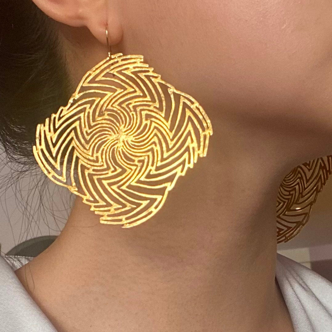 SWIRL silver earrings