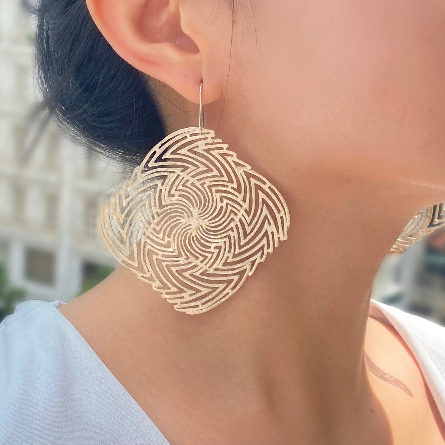 SWIRL silver earrings