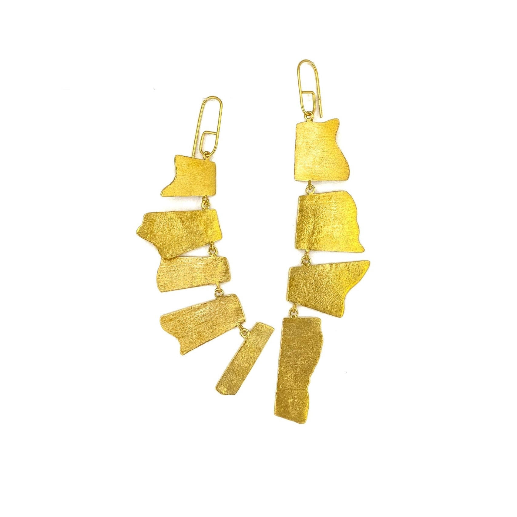 CONFETTI 2 brass earrings by Duong Jewelry#color_22k-yellow-gold