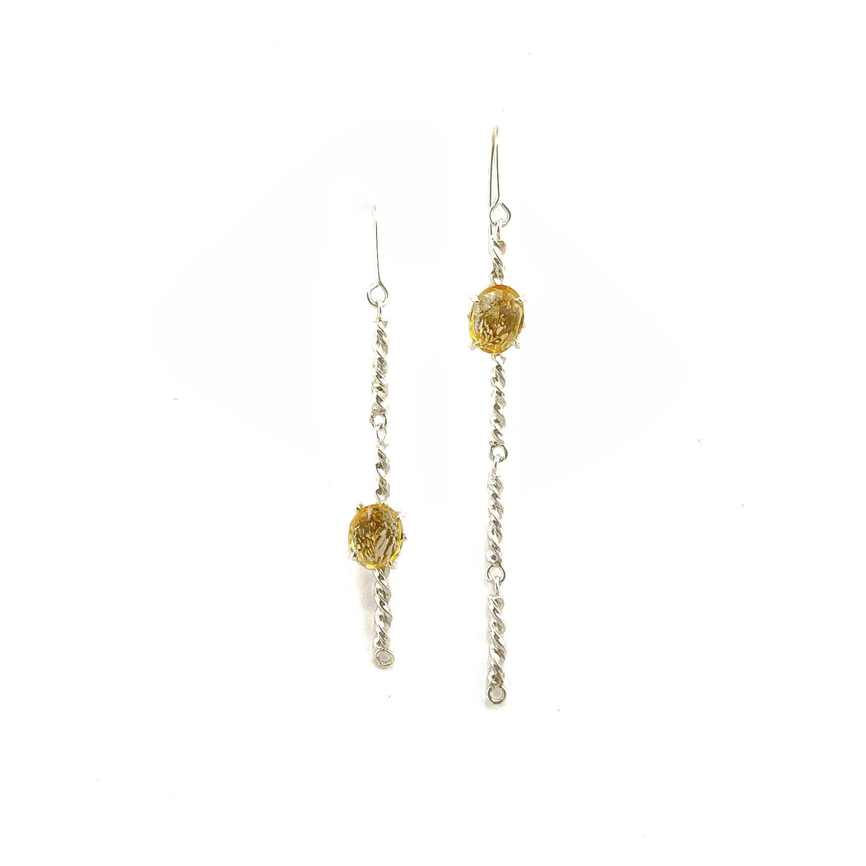 MADRID citrine sterling silver earrings by Duong Jewelry
#color_no-plating