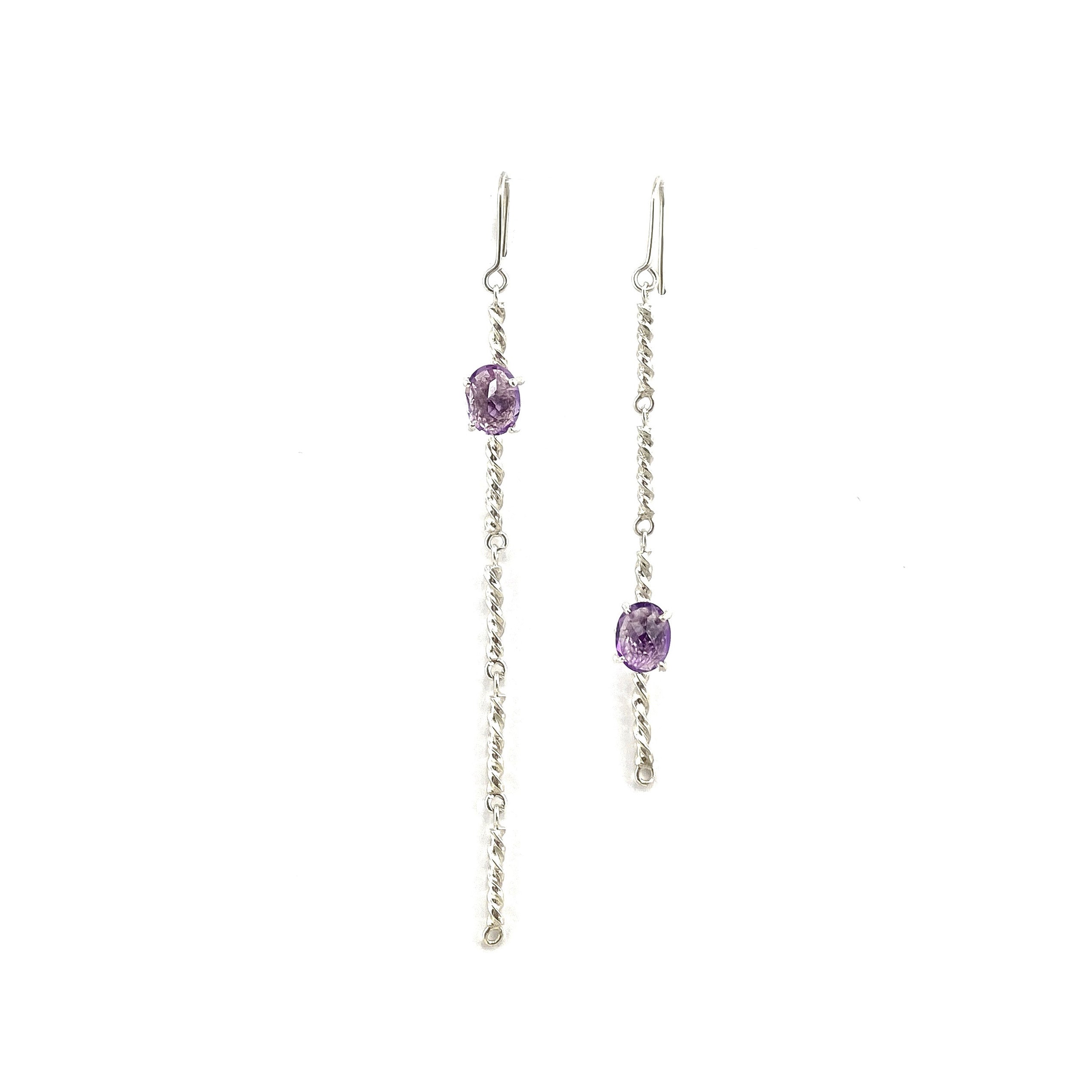MADRID amethyst sterling silver earrings by Duong Jewelry
#color_no-plating