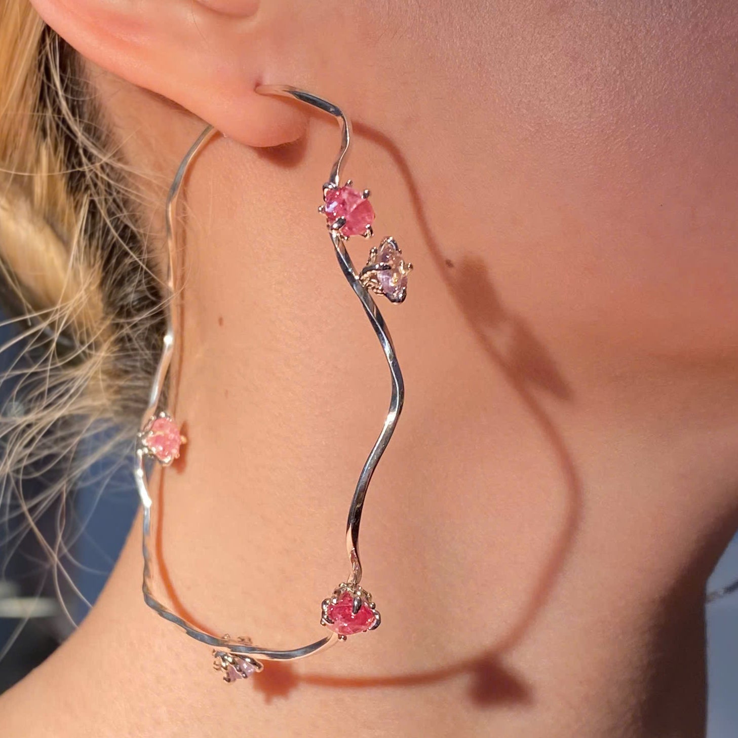 TUTTI FRUTTI spinel silver earrings