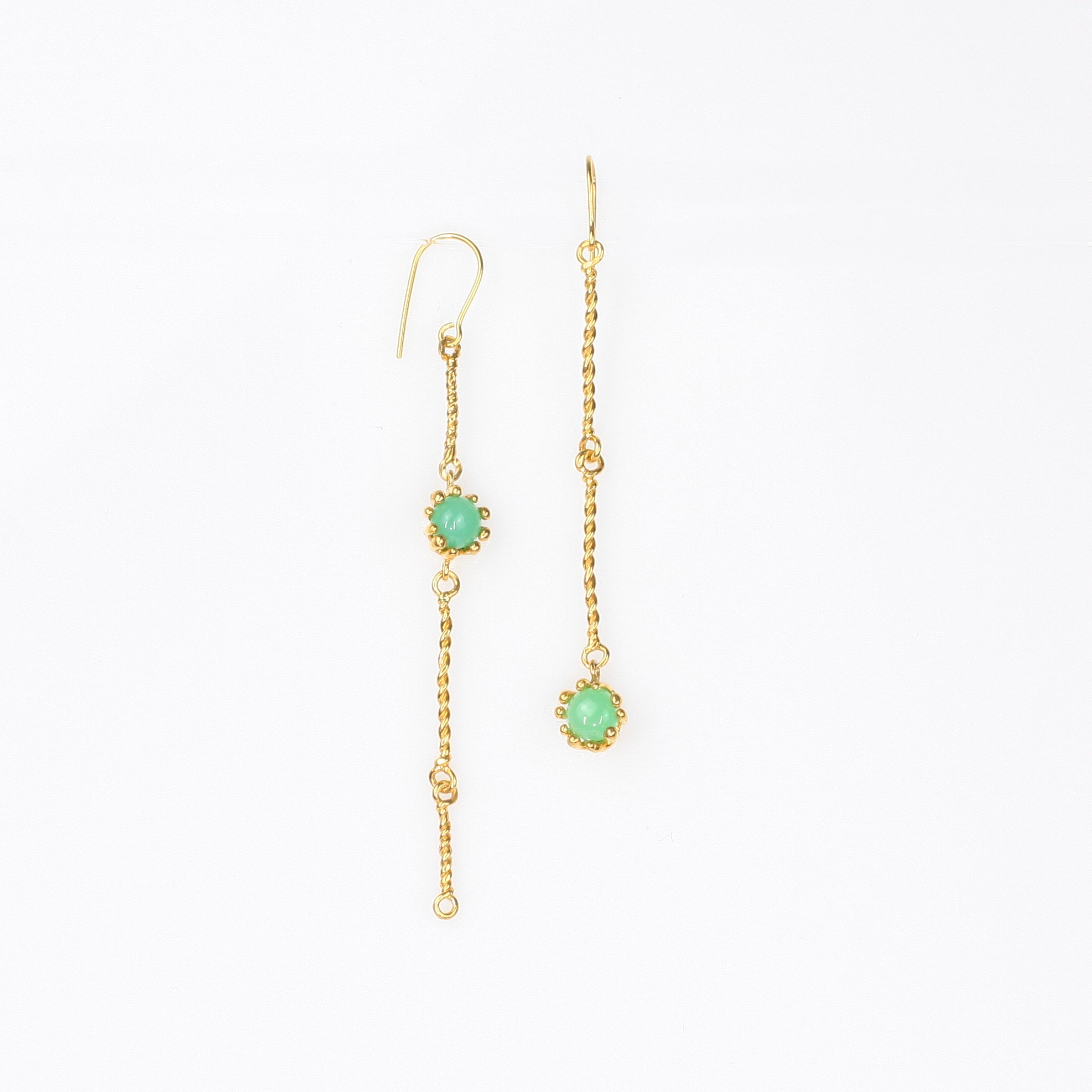 ERICA LONG green onyx sterling silver earrings bay Duong Jewelry
#color_22k-yellow-gold